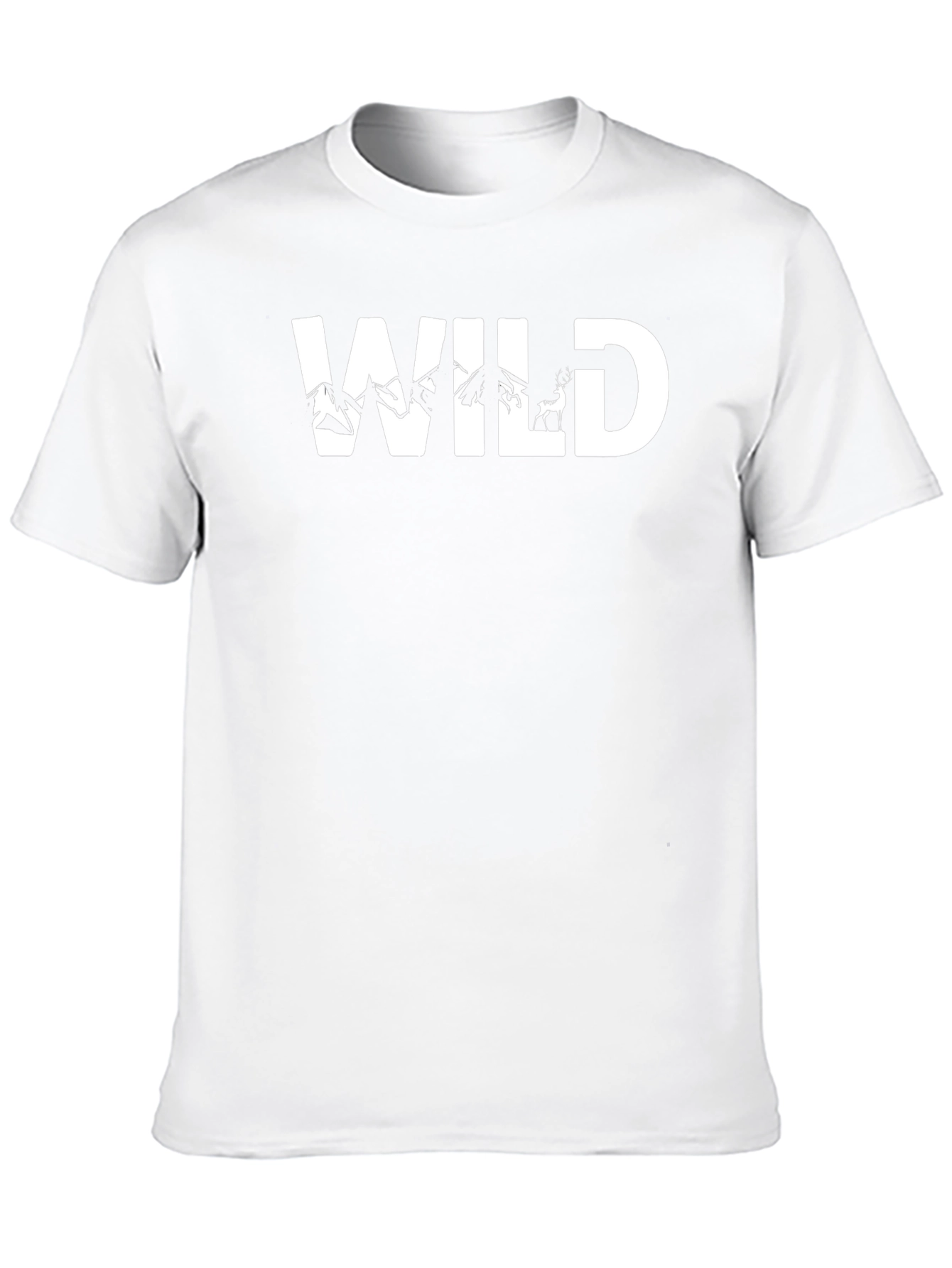 Wild Graphic Print Black T-Shirt for Men