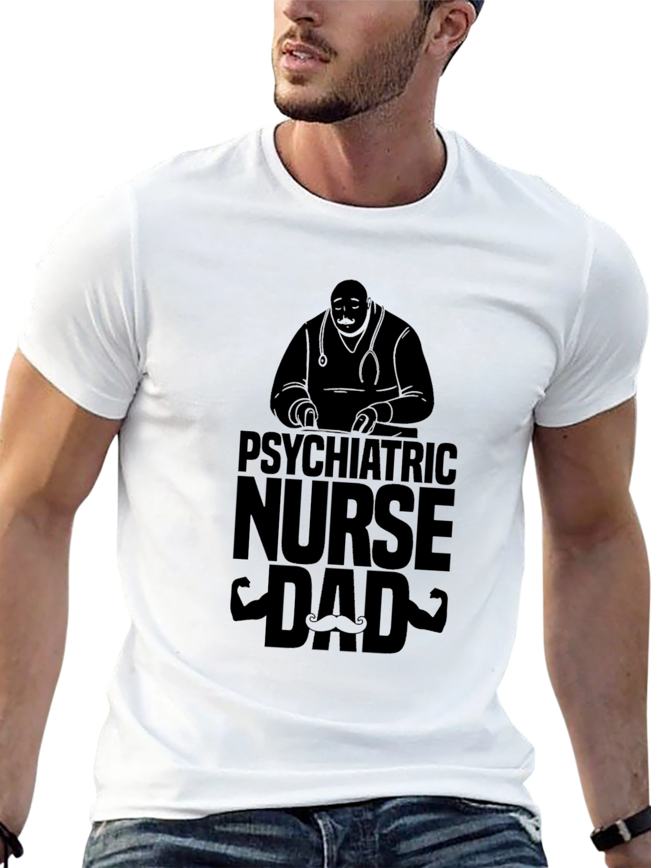 Psychiatric Nurse Dad Graphic Tee