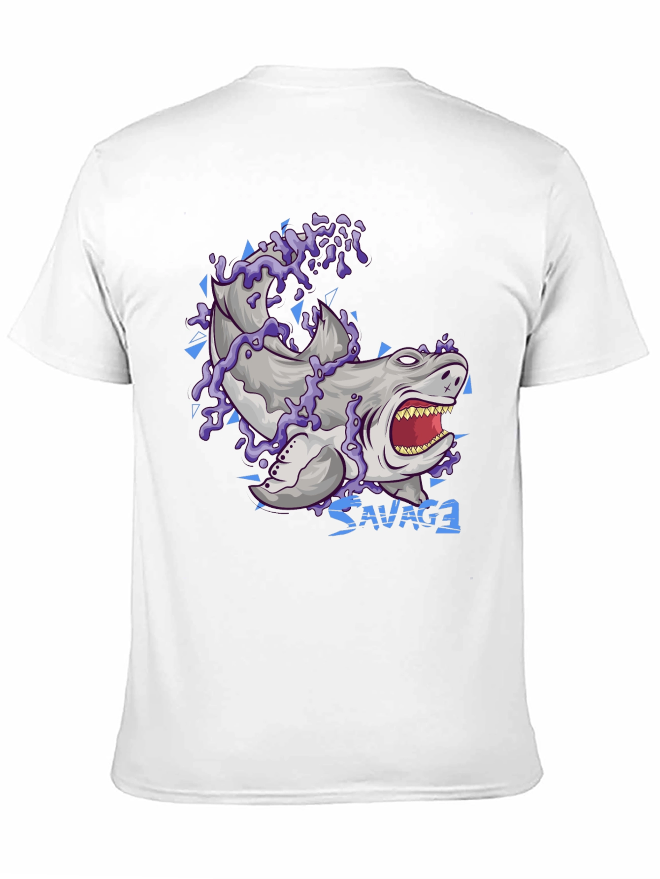 Savage Shark Graphic T-Shirt - Black