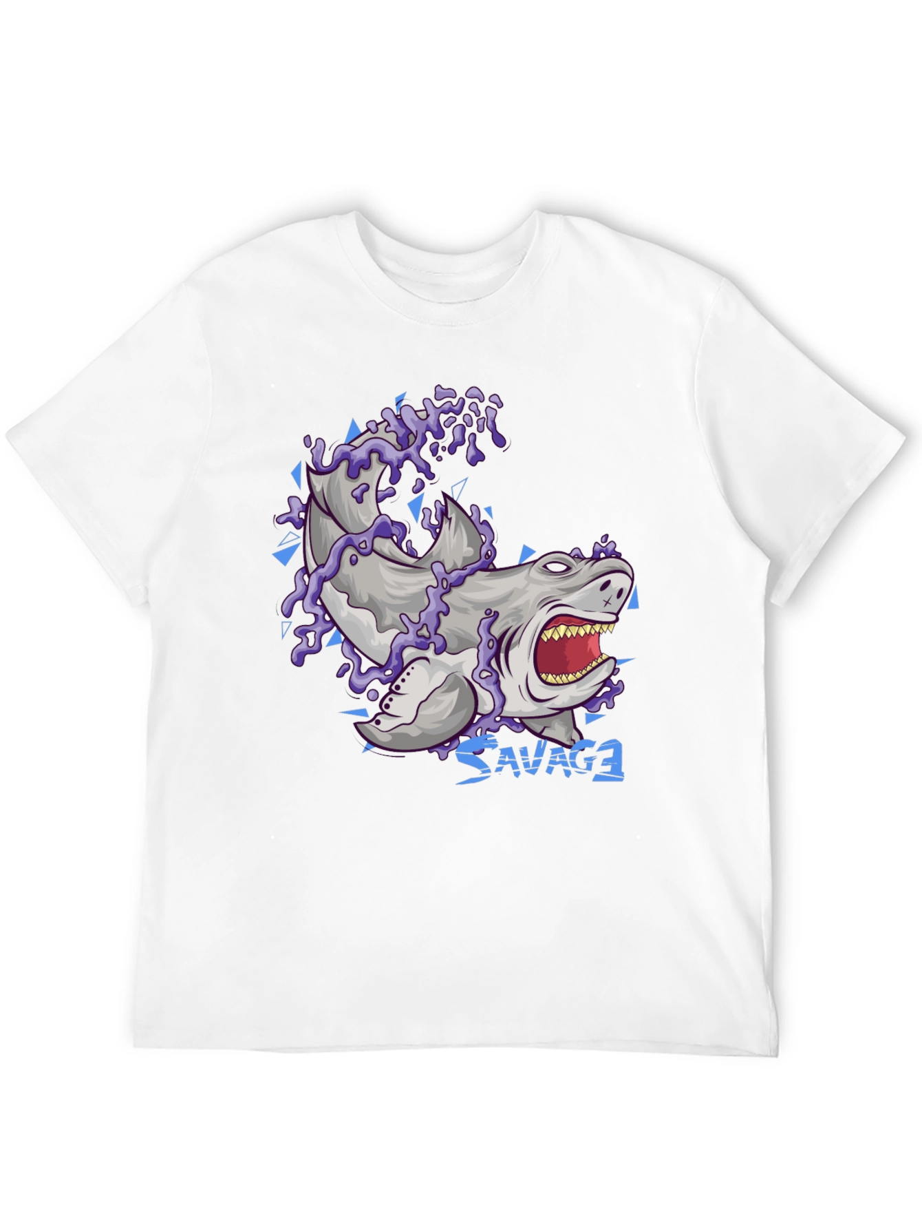 Savage Shark Graphic T-Shirt - Black