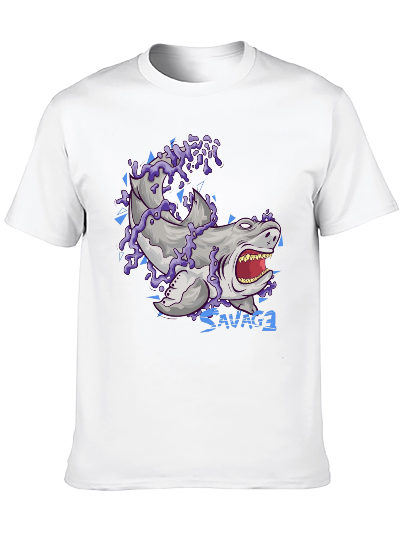Savage Shark Graphic T-Shirt - Black