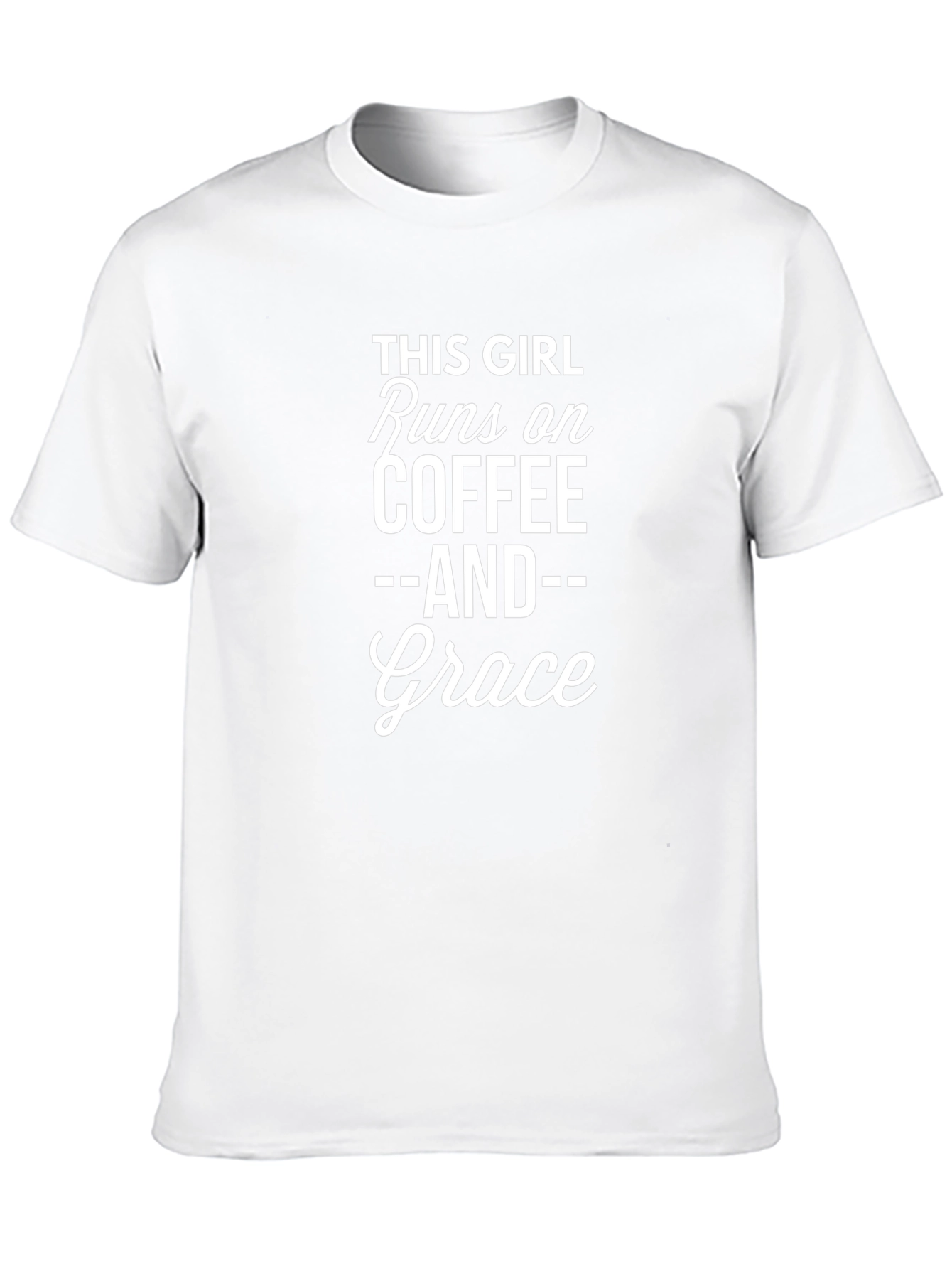 Runs on Coffee and Grace Black T-Shirt