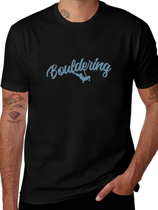 Bouldering Graphic Tee - Black Climbing T-Shirt