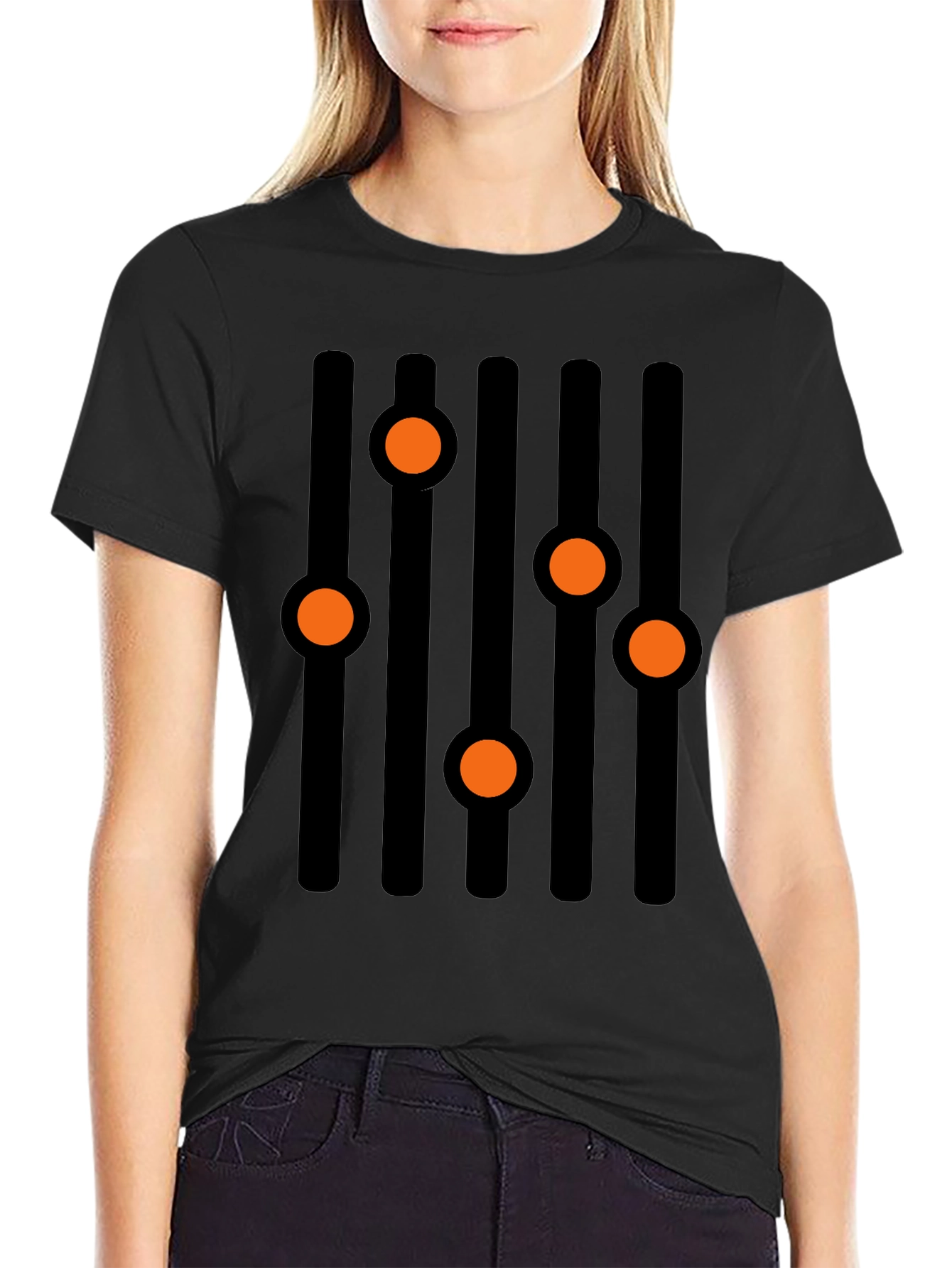 Equalizer Graphic Tee - Black Cotton Blend