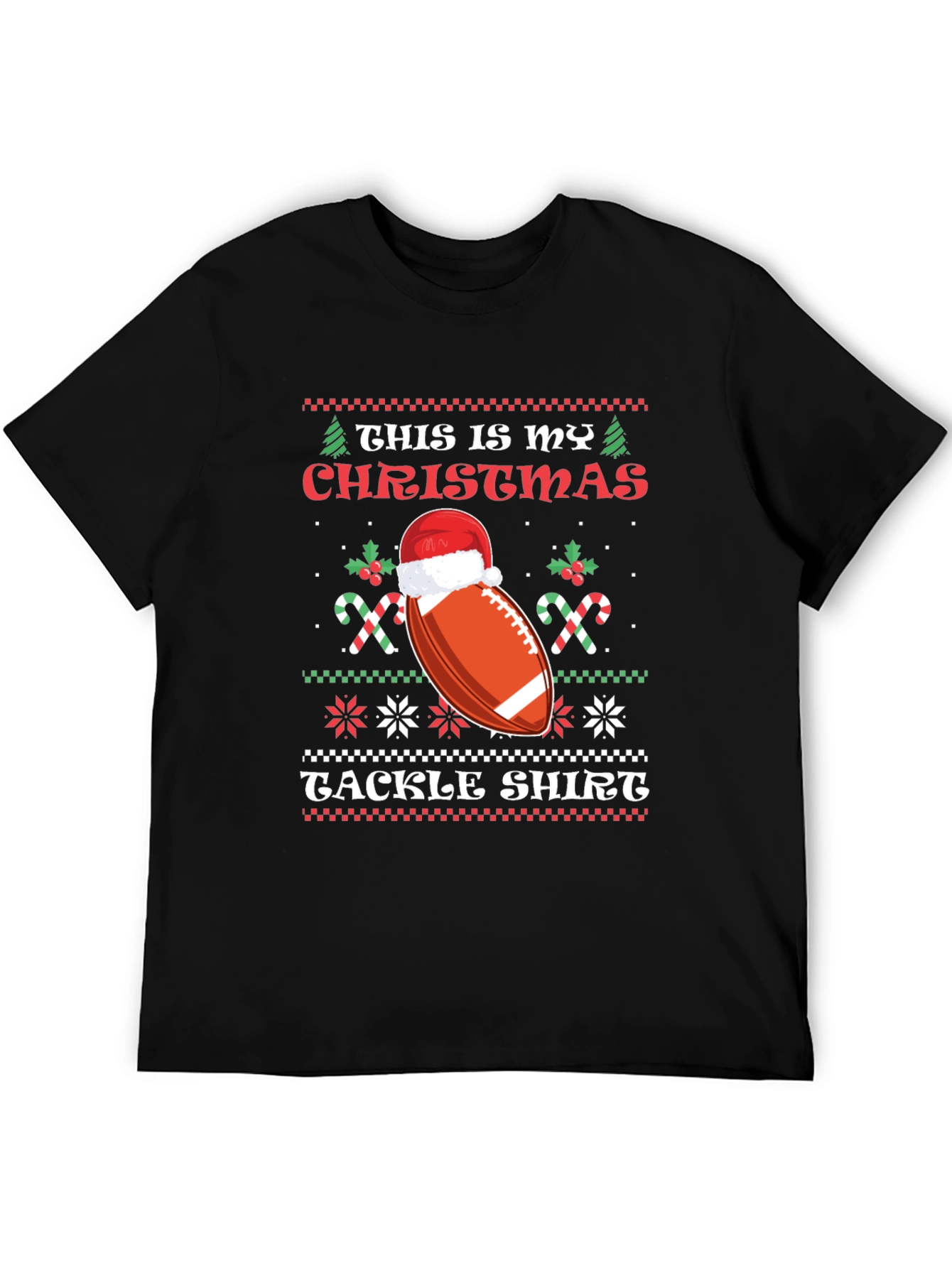 Christmas Football Tackle Shirt Holiday Tee