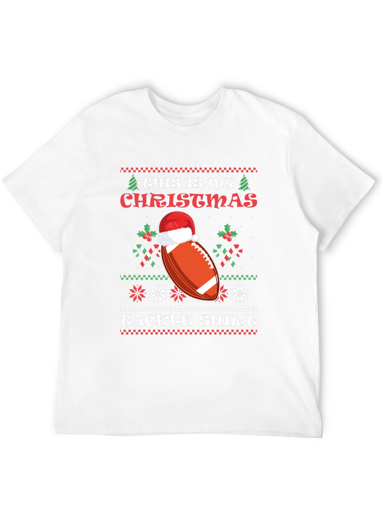 Christmas Football Tackle Shirt Holiday Tee