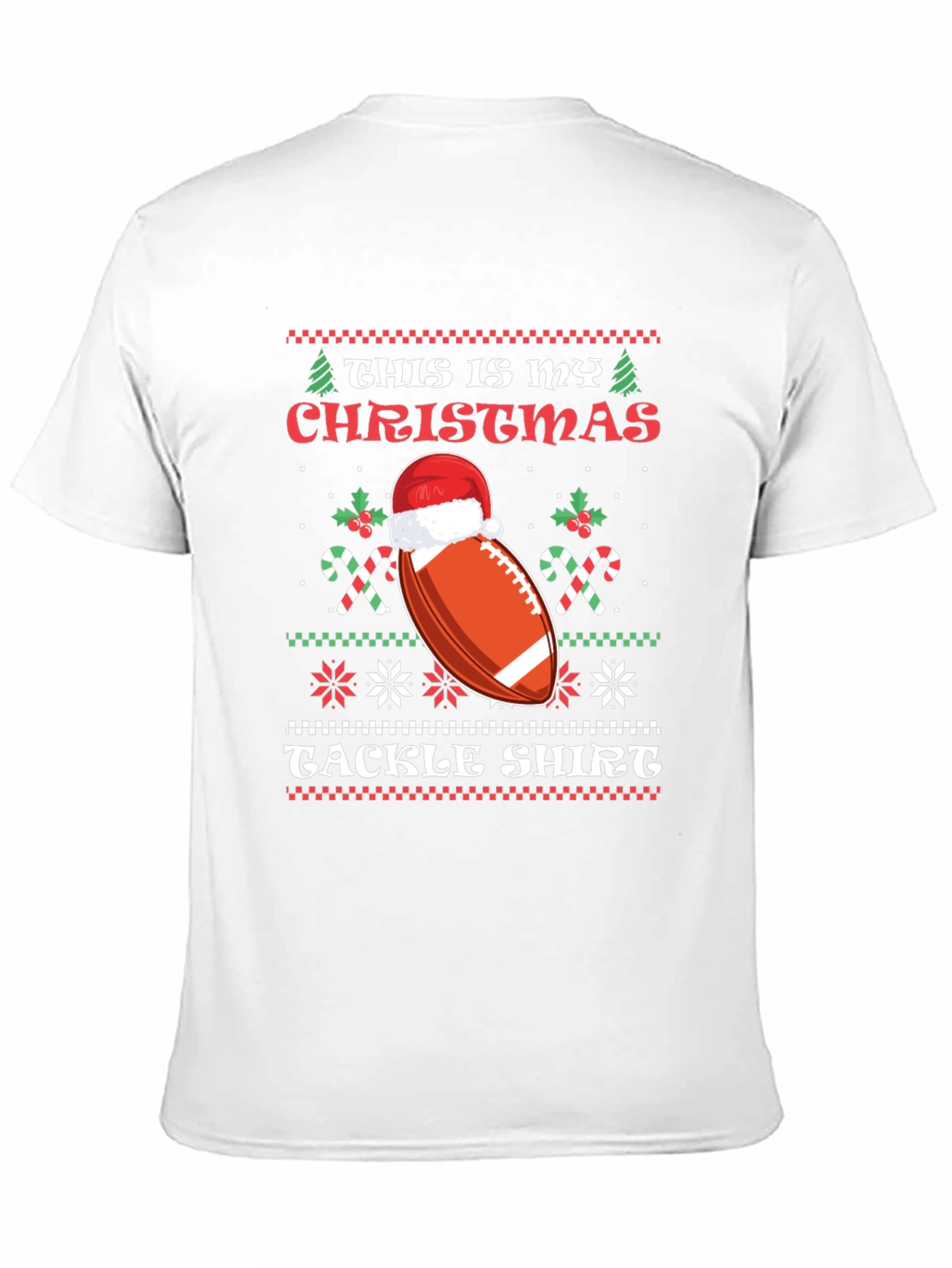 Christmas Football Tackle Shirt Holiday Tee