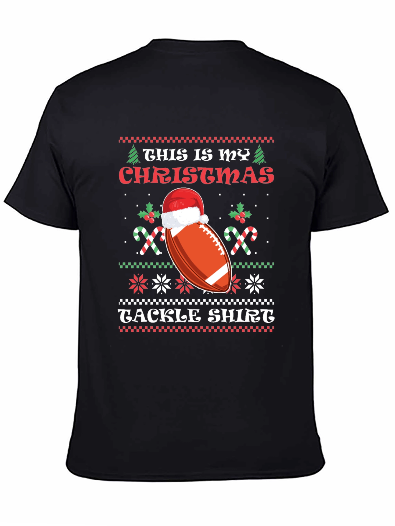 Christmas Football Tackle Shirt Holiday Tee