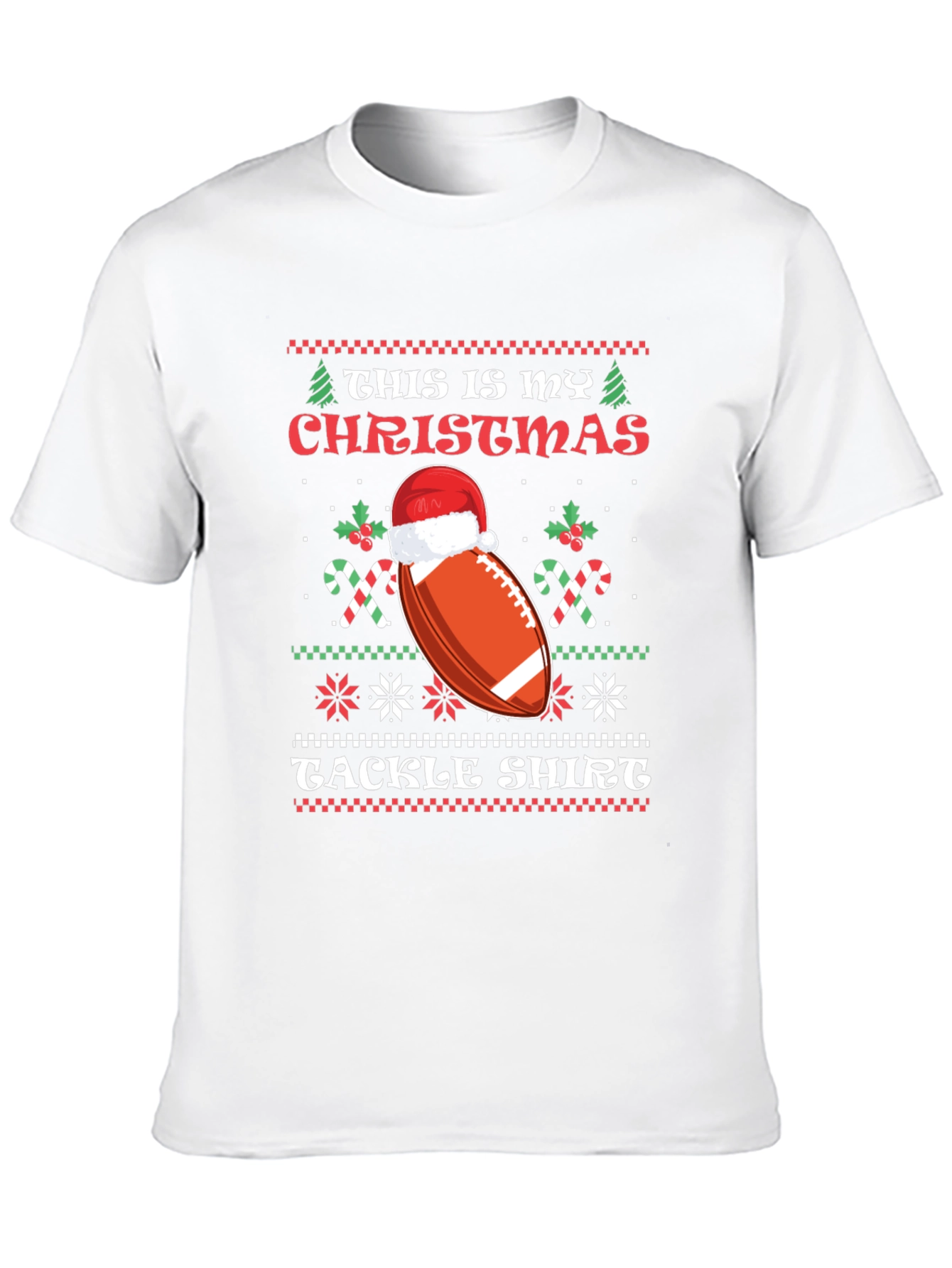 Christmas Football Tackle Shirt Holiday Tee