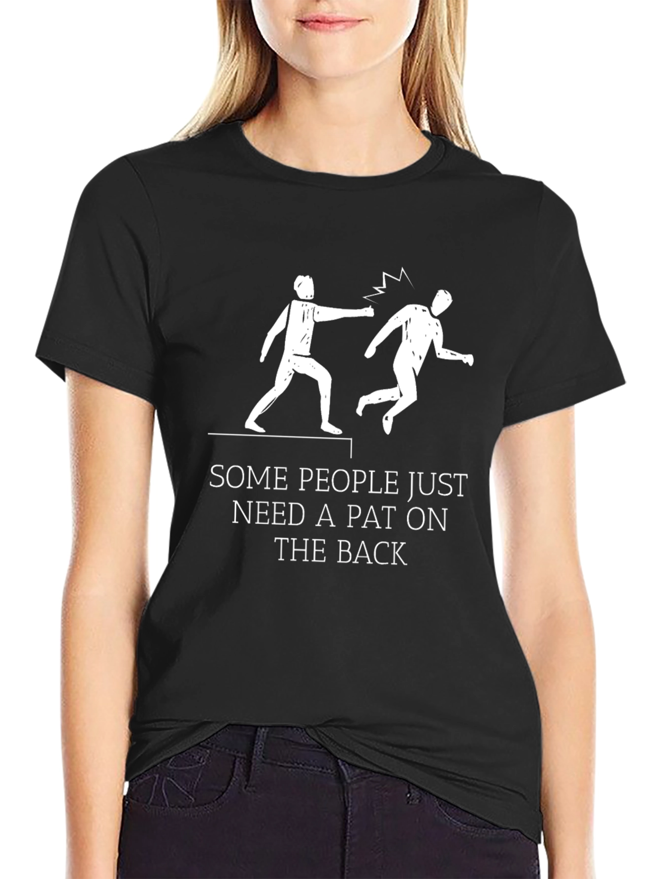 Humorous Pat on the Back Graphic Tee