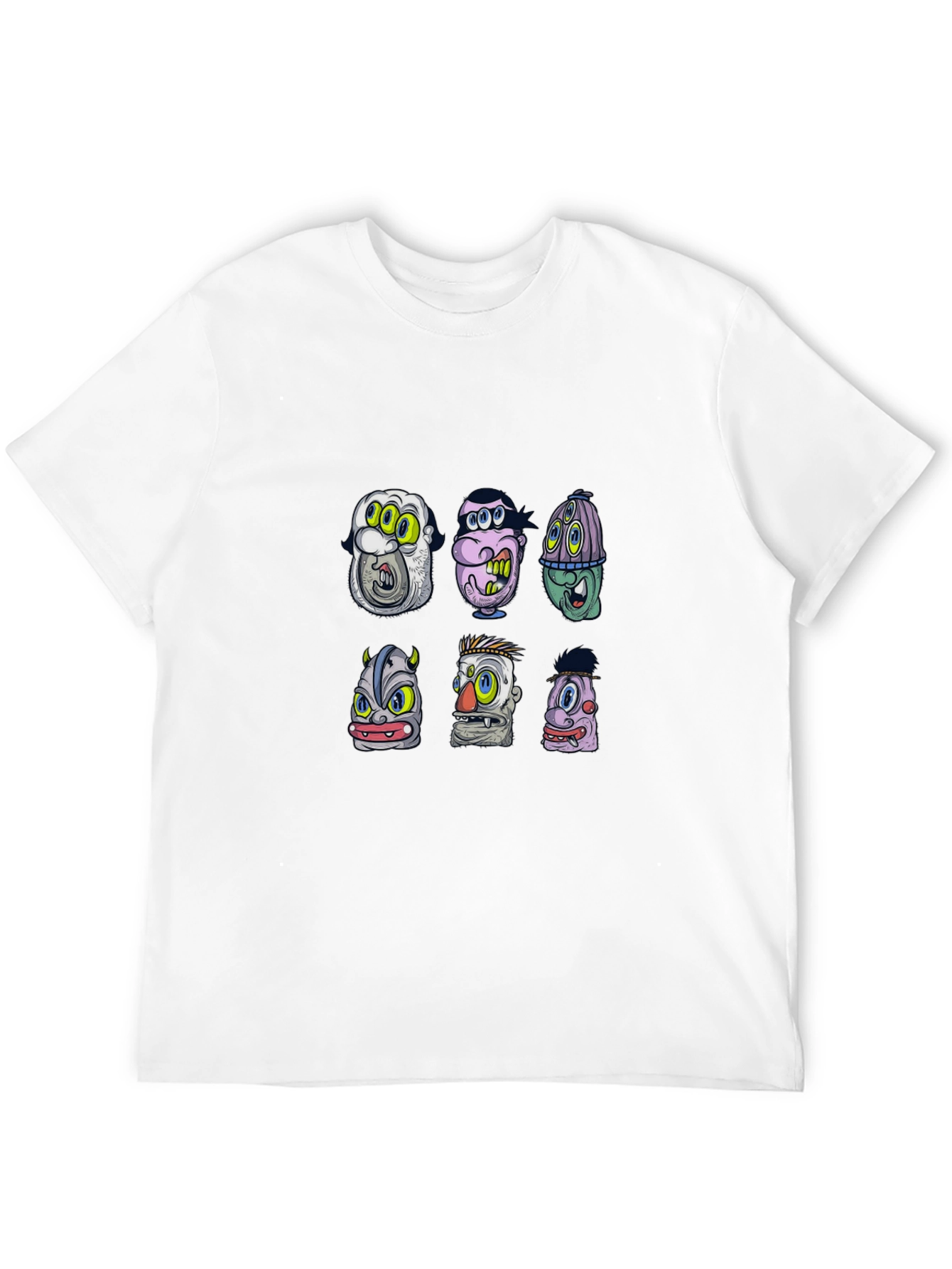Monster Character Graphic Print Black T-Shirt