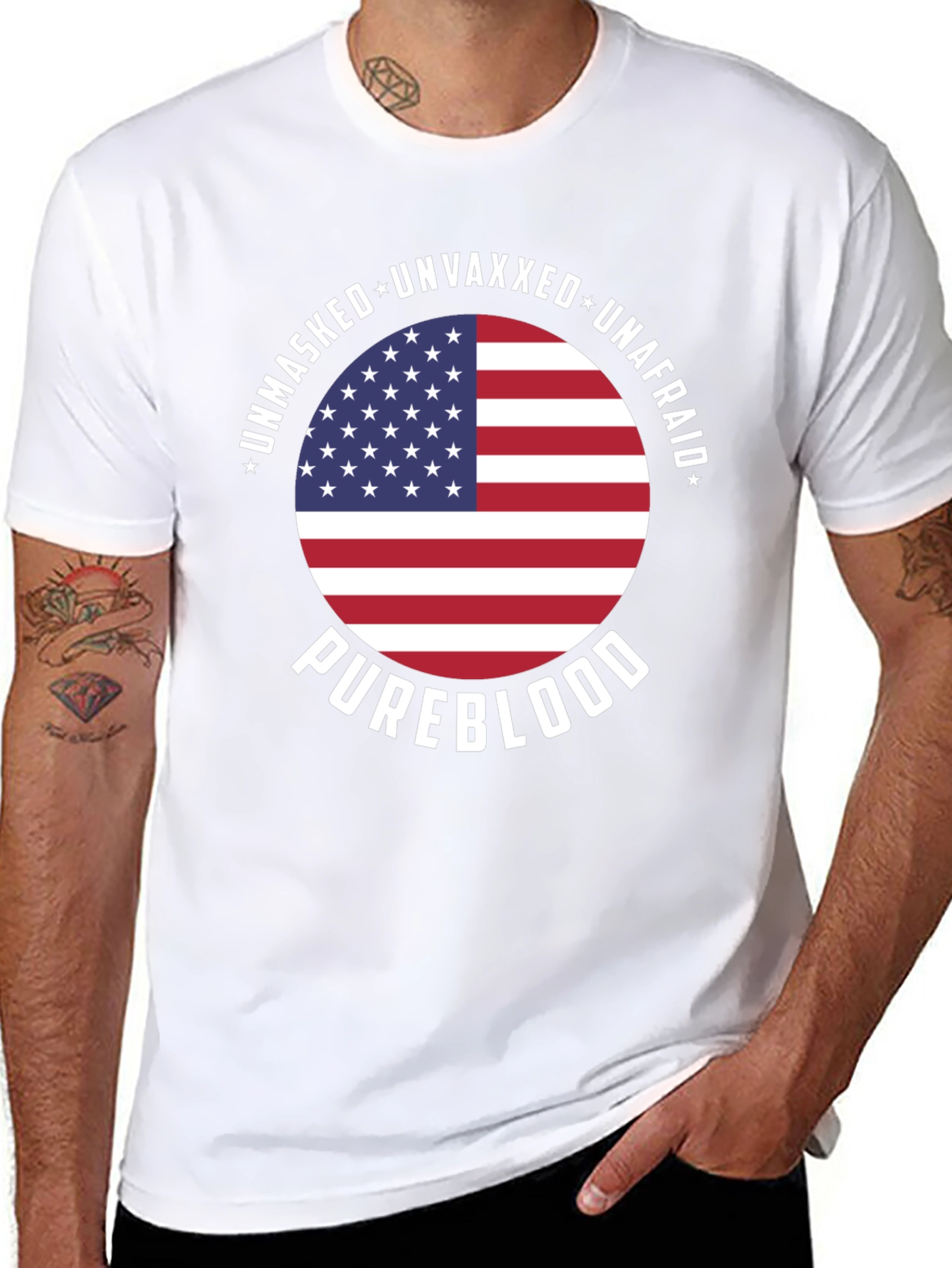 Unmasked Unvaxxed Unafraid Pureblood T-Shirt