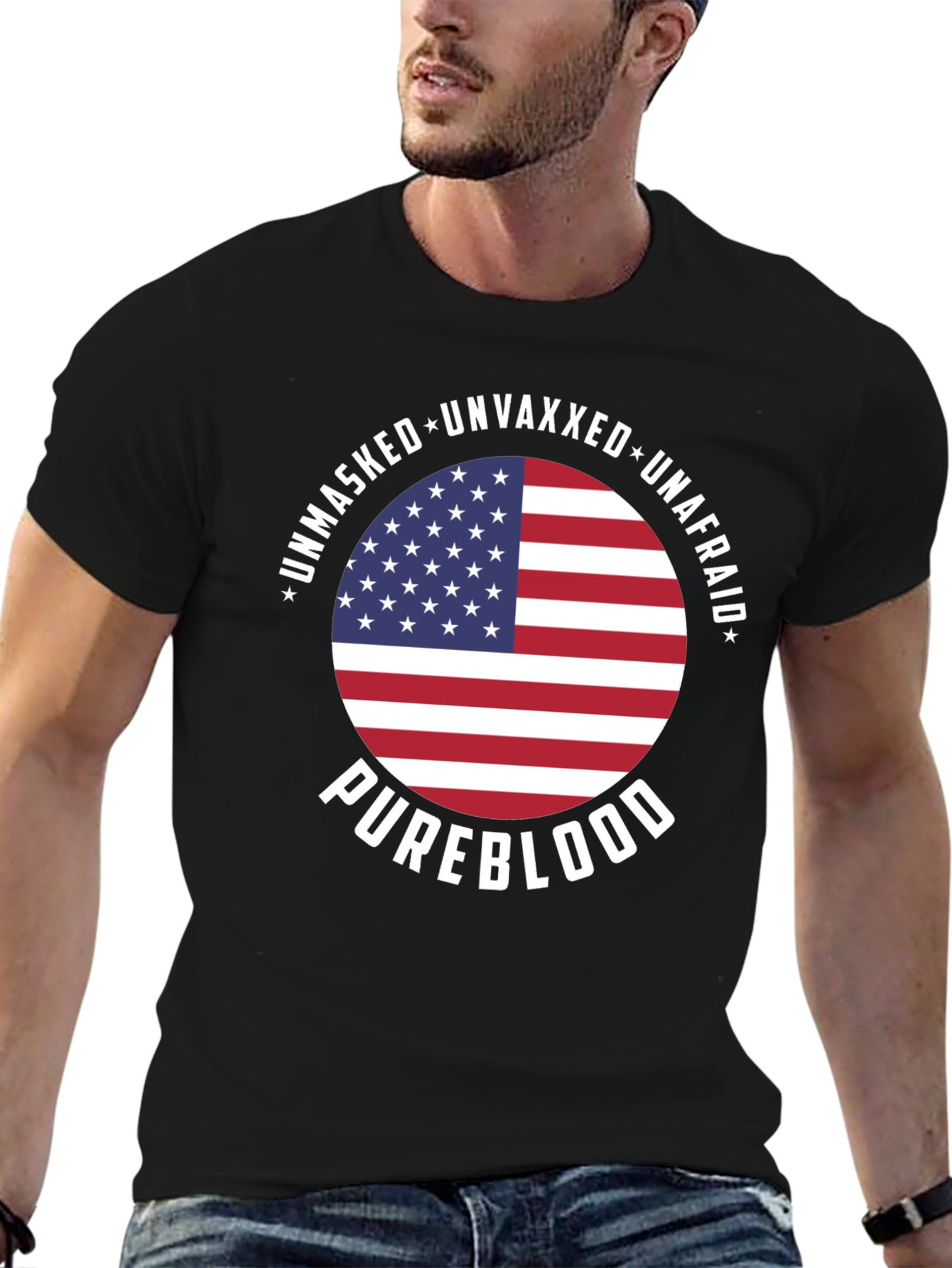 Unmasked Unvaxxed Unafraid Pureblood T-Shirt
