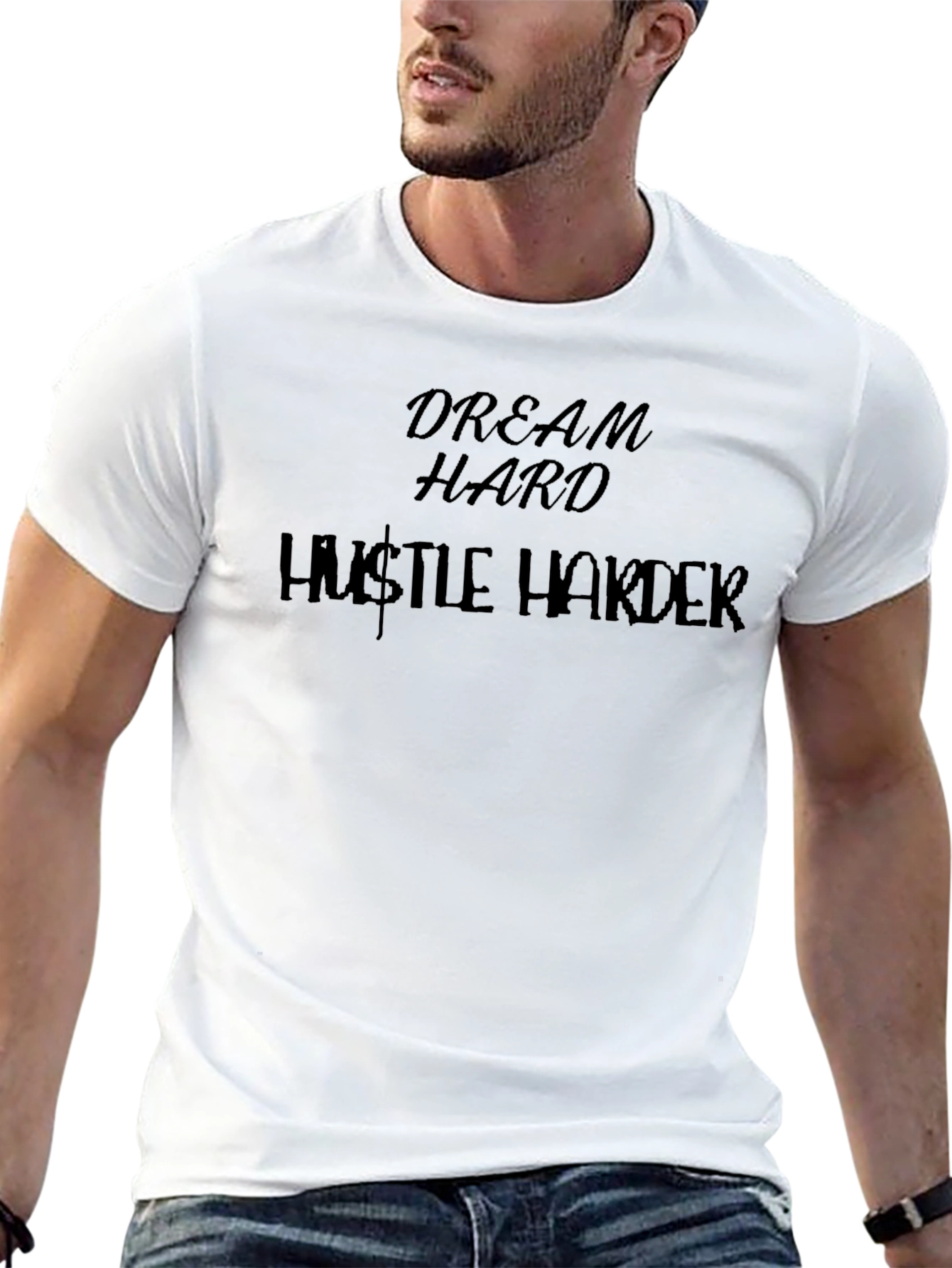 Dream Hard Hustle Harder Graphic T-Shirt