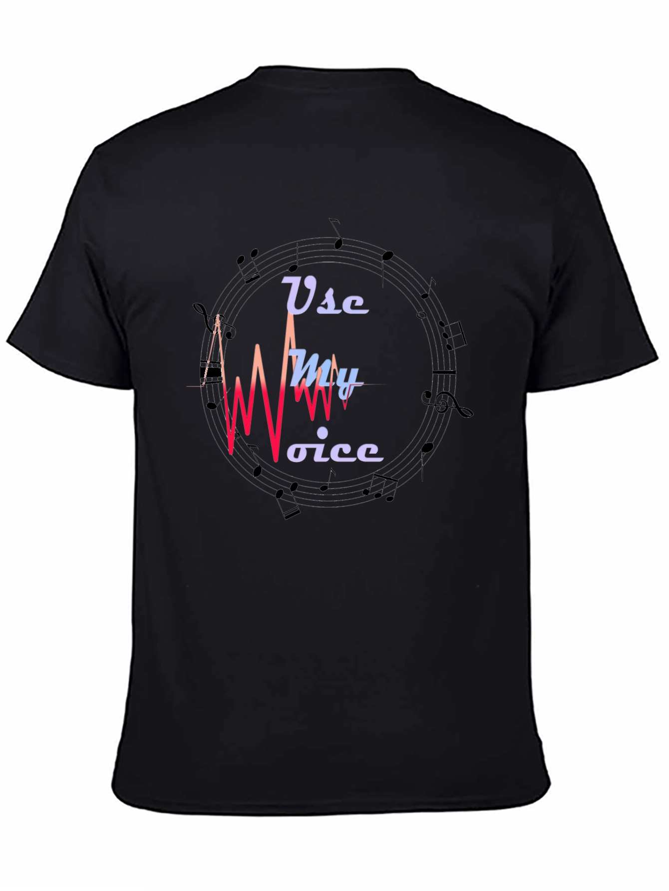 Use My Voice Graphic Black T-Shirt