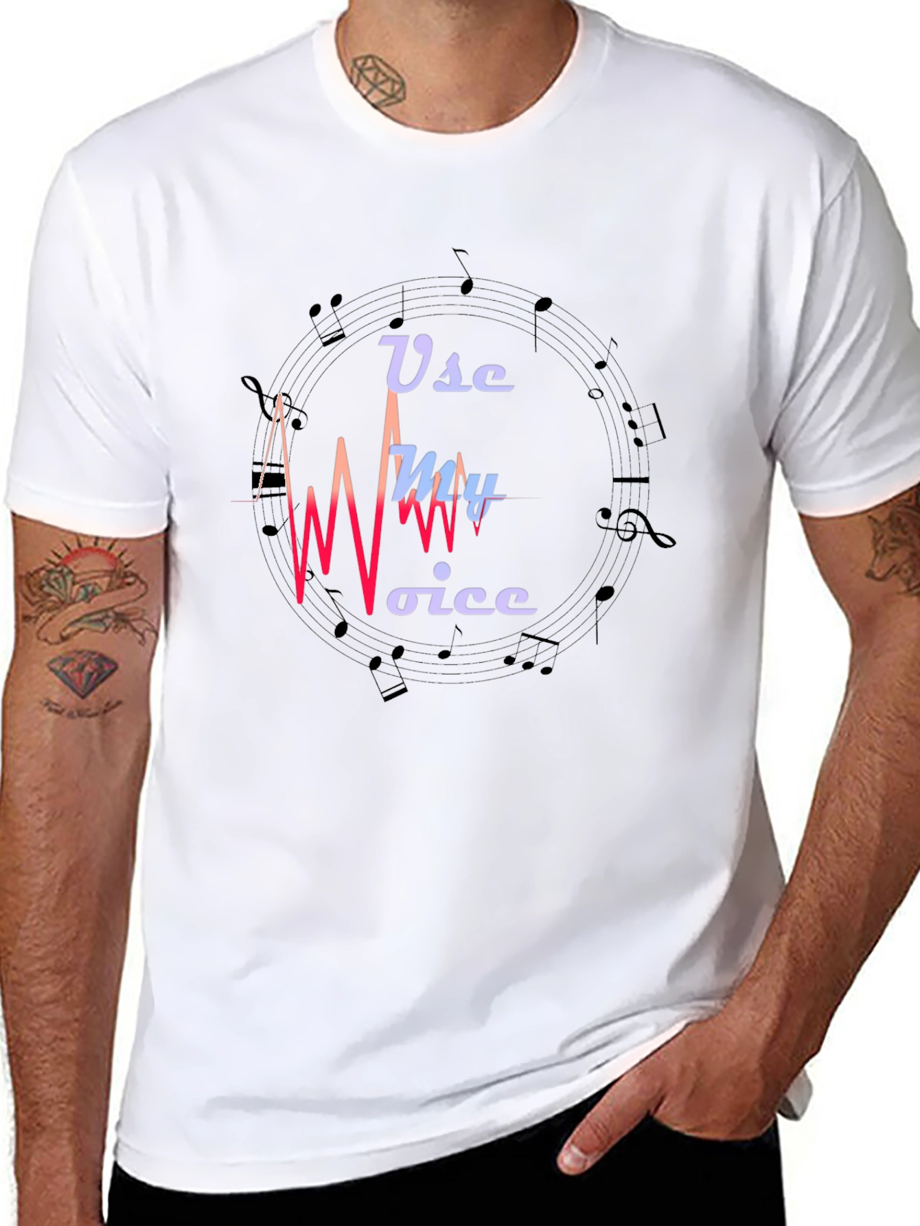 Use My Voice Graphic Black T-Shirt