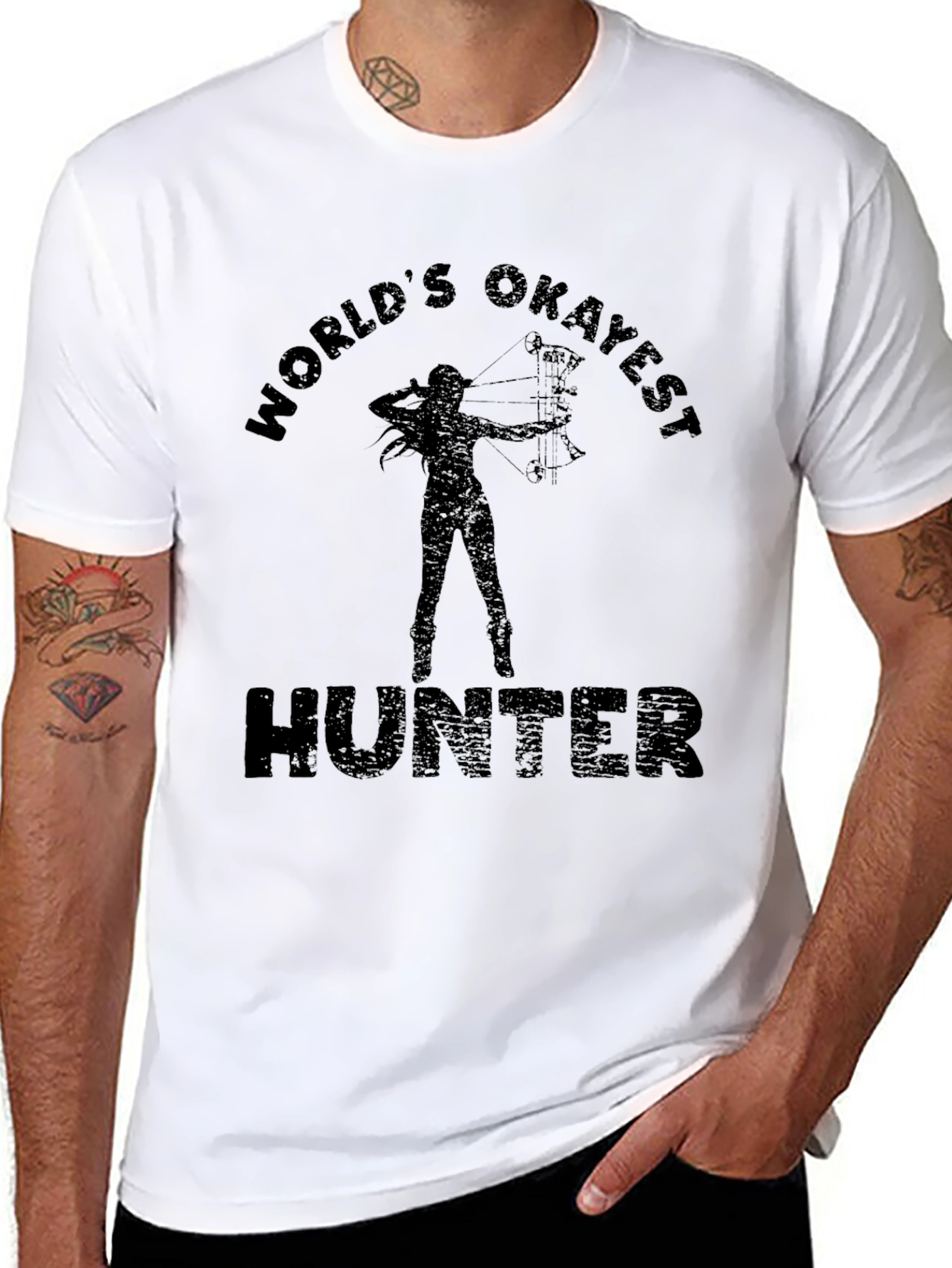 Worlds Okayest Hunter T-Shirt - Archery Humor