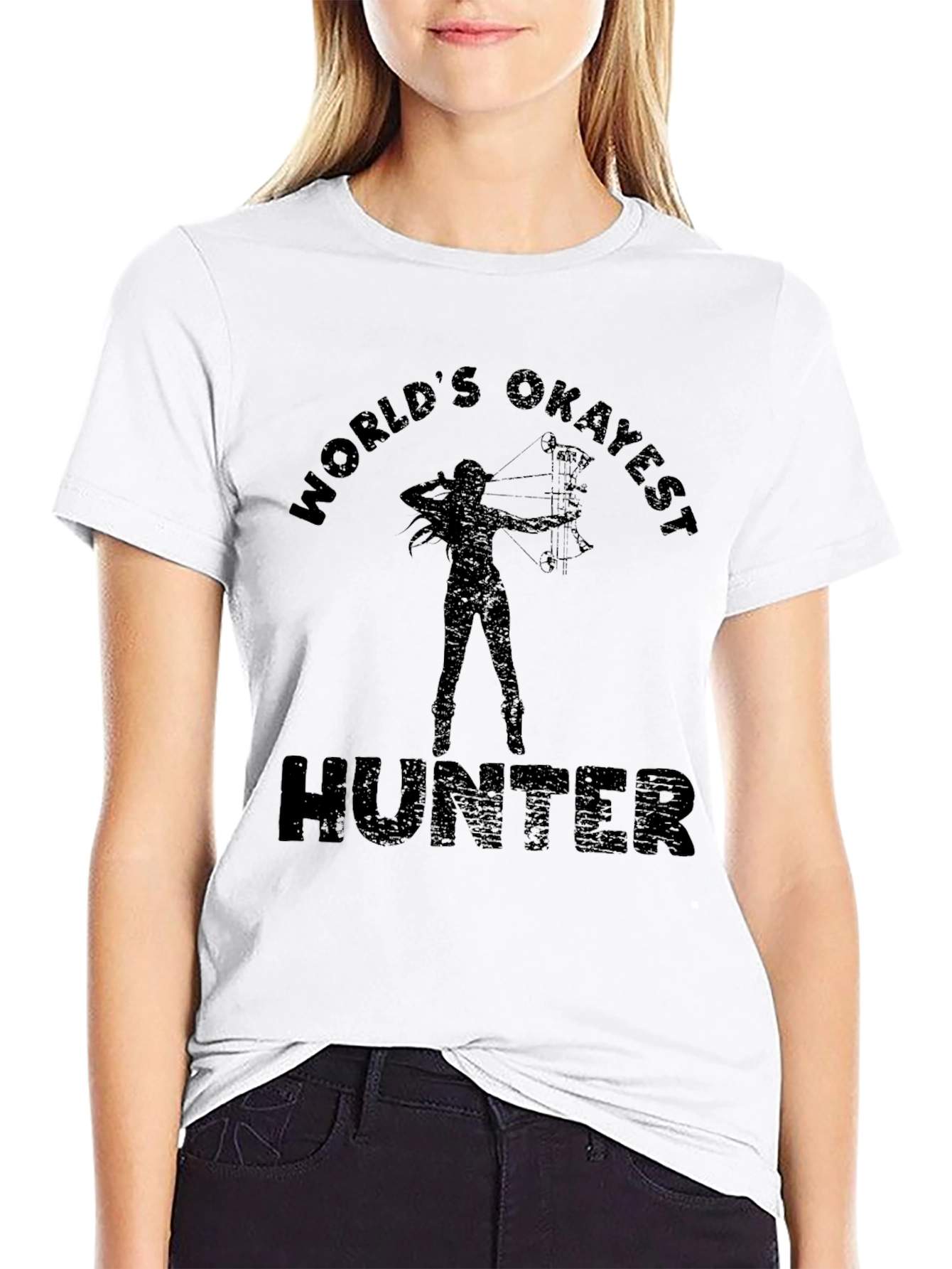 Worlds Okayest Hunter T-Shirt - Archery Humor