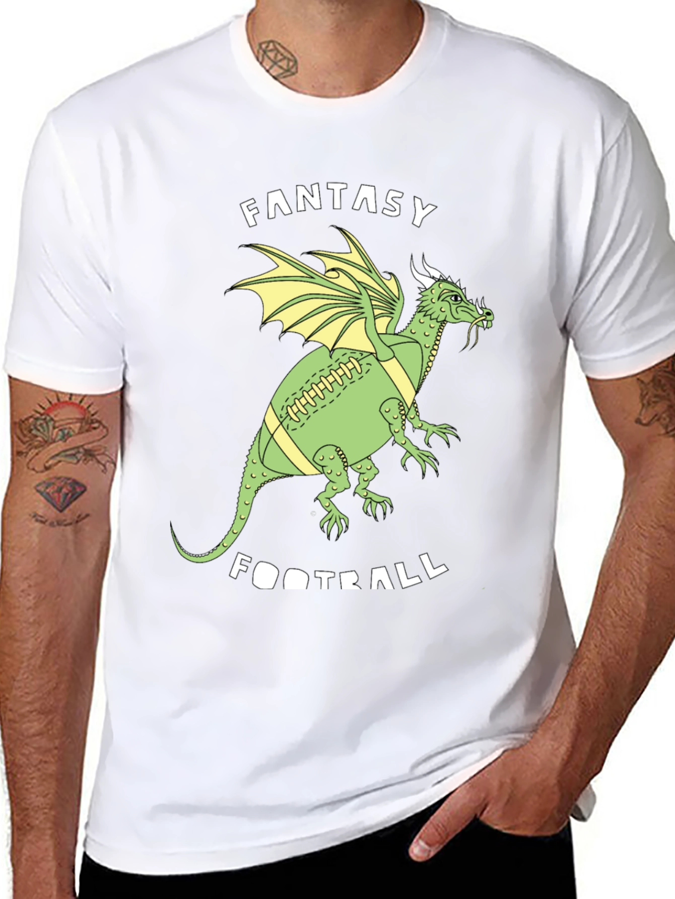 Fantasy Football Dragon T-Shirt - Green