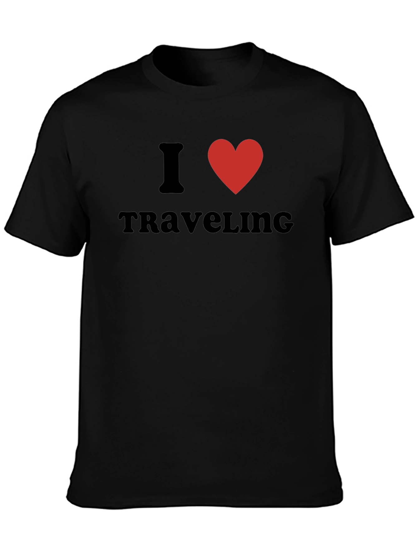 I Heart Traveling Black T-Shirt