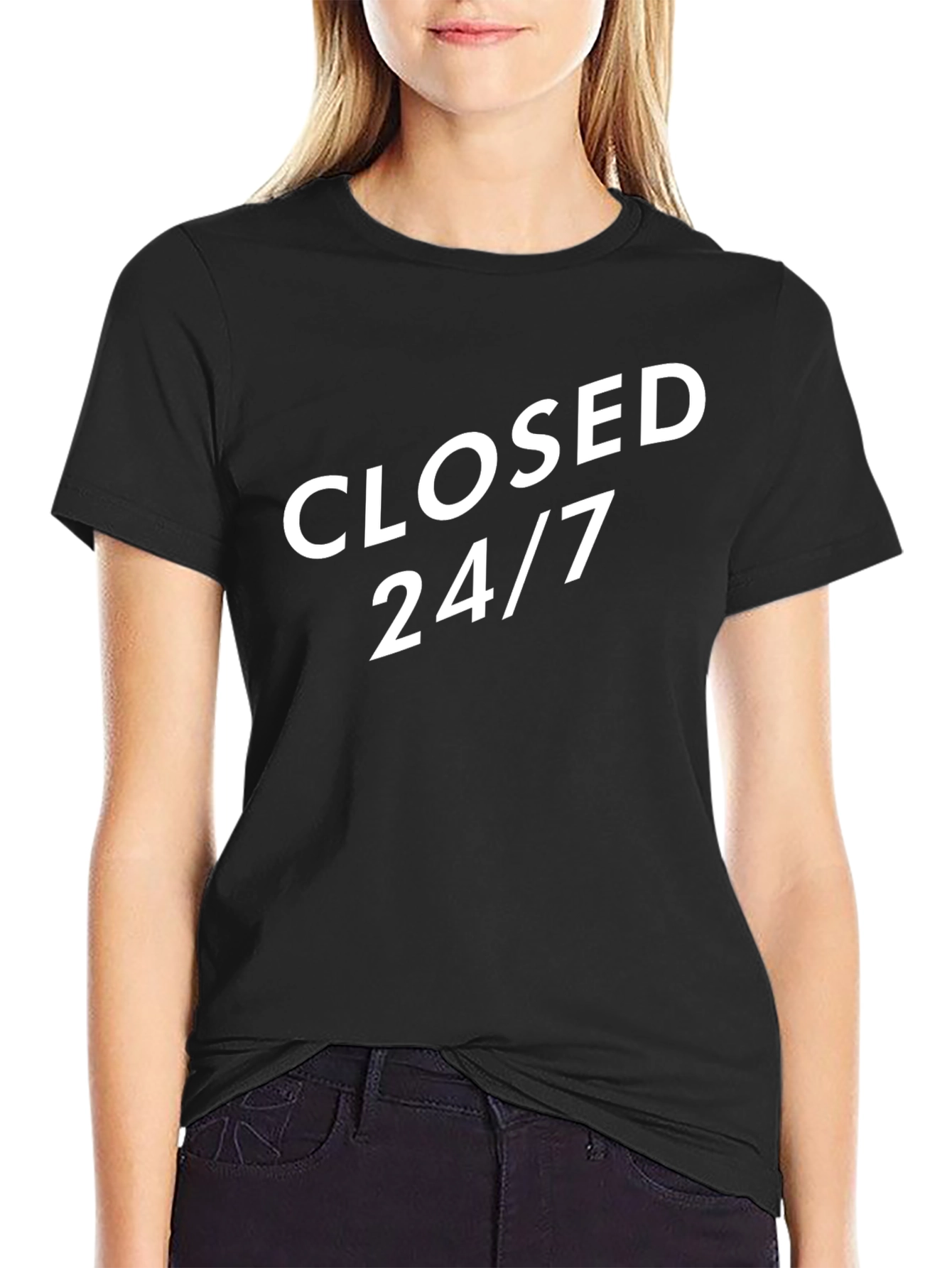 Closed 24/7 Graphic Tee - Black Cotton T-Shirt