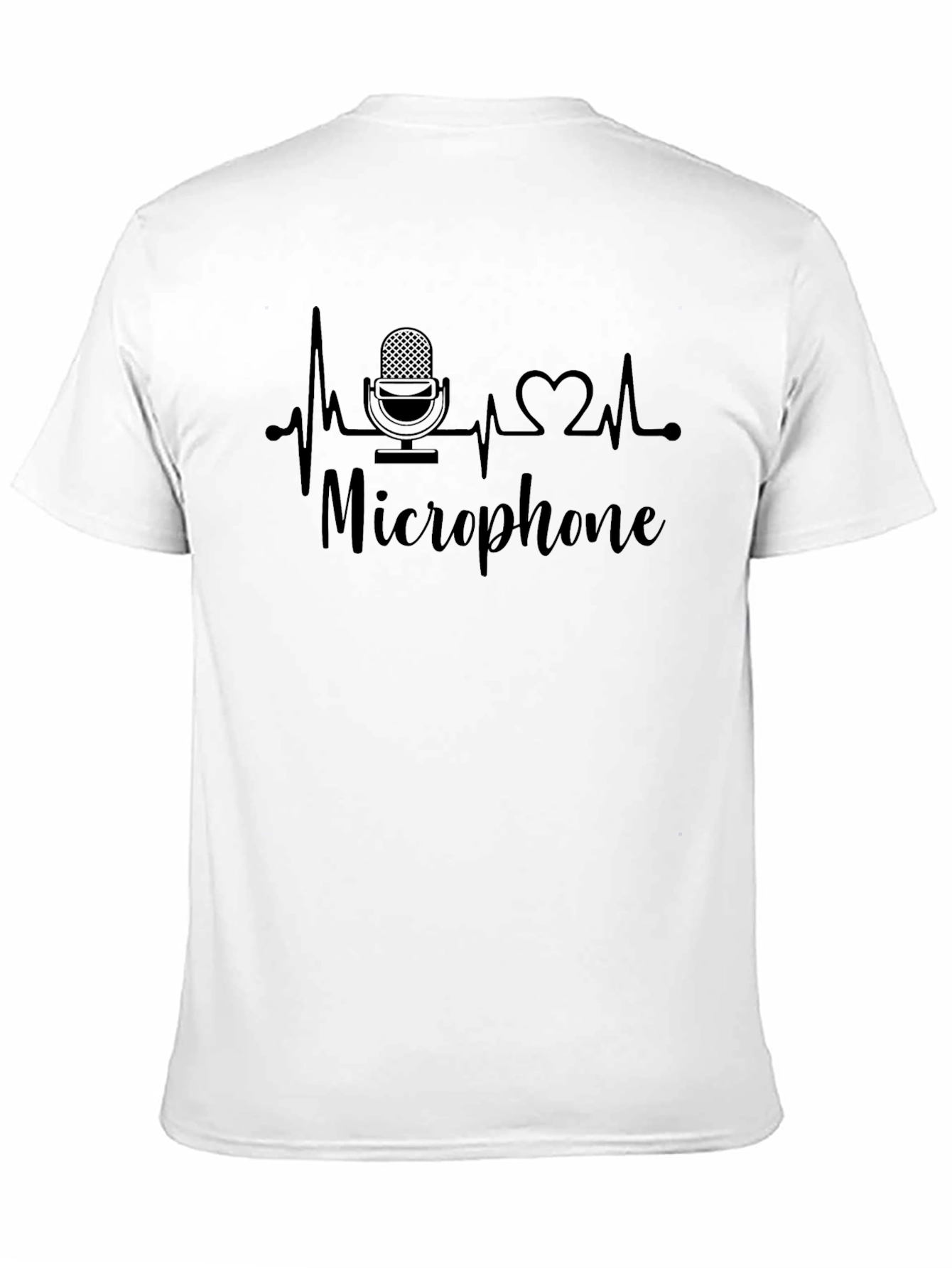 Microphone Heartbeat T-Shirt - Music Lover Tee