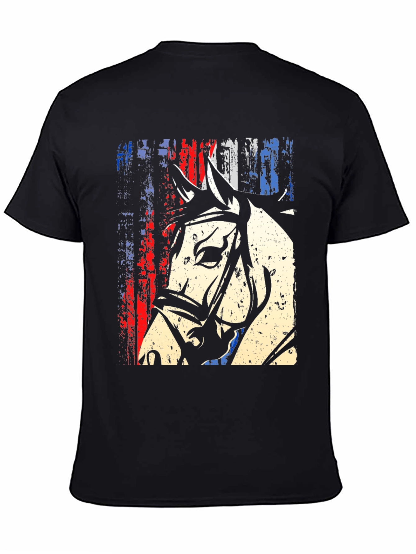 American Flag Horse Graphic T-Shirt