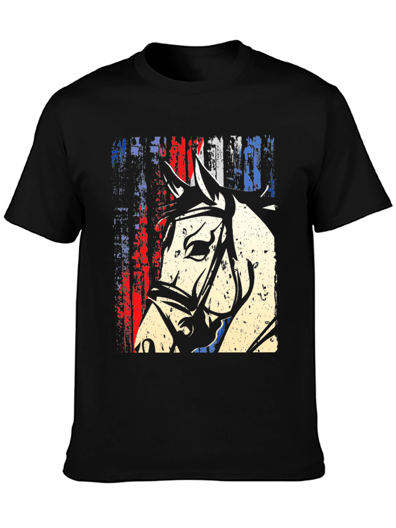 American Flag Horse Graphic T-Shirt