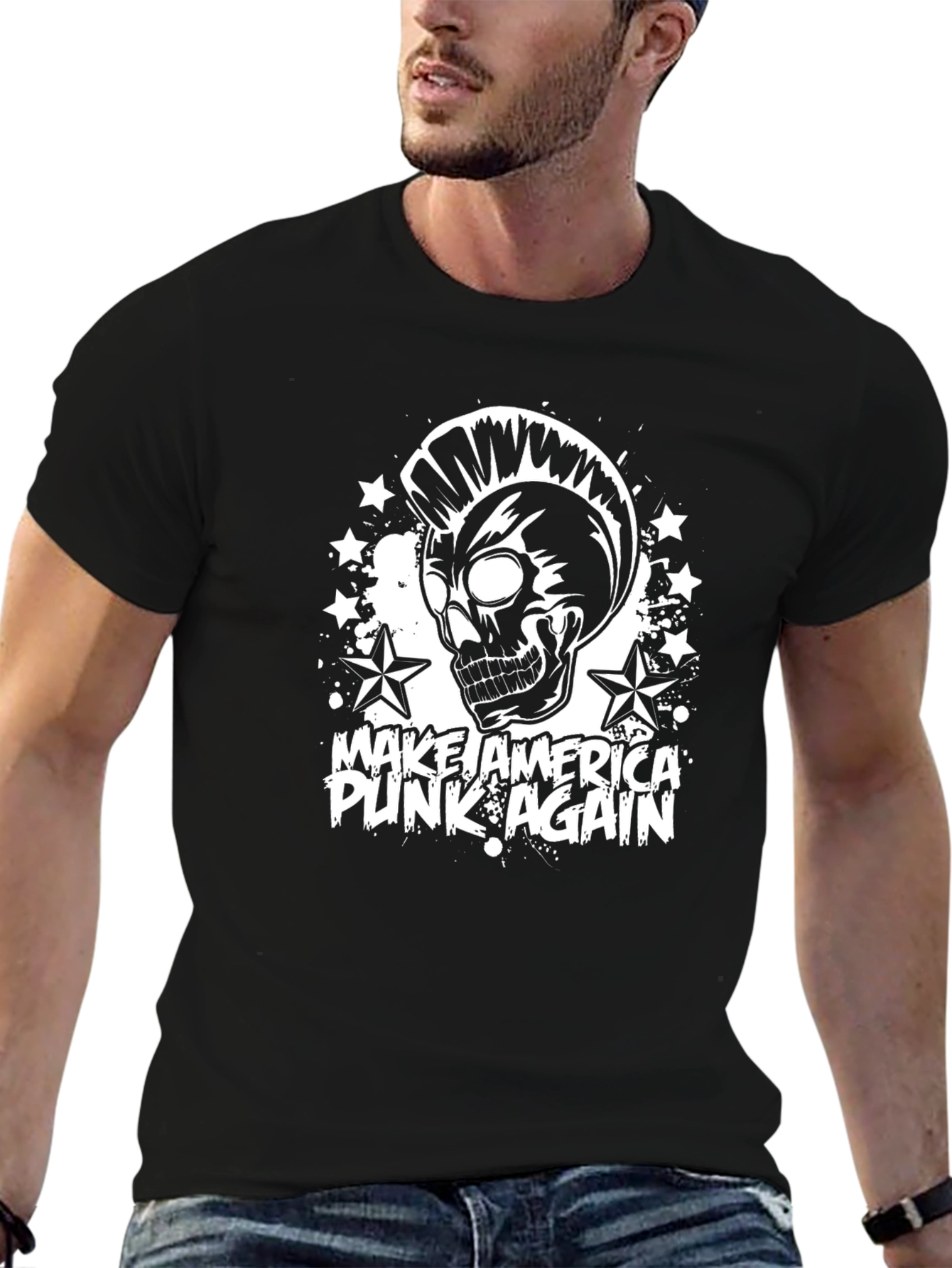 Make America Punk Again Black Graphic T-Shirt