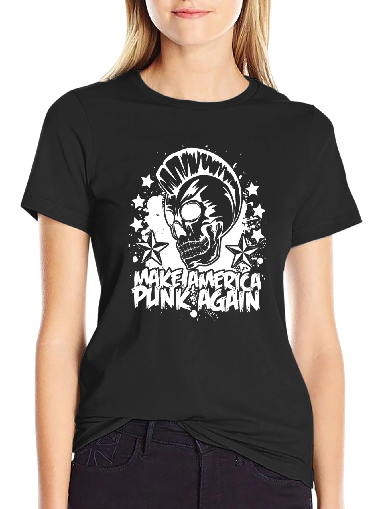 Make America Punk Again Black Graphic T-Shirt