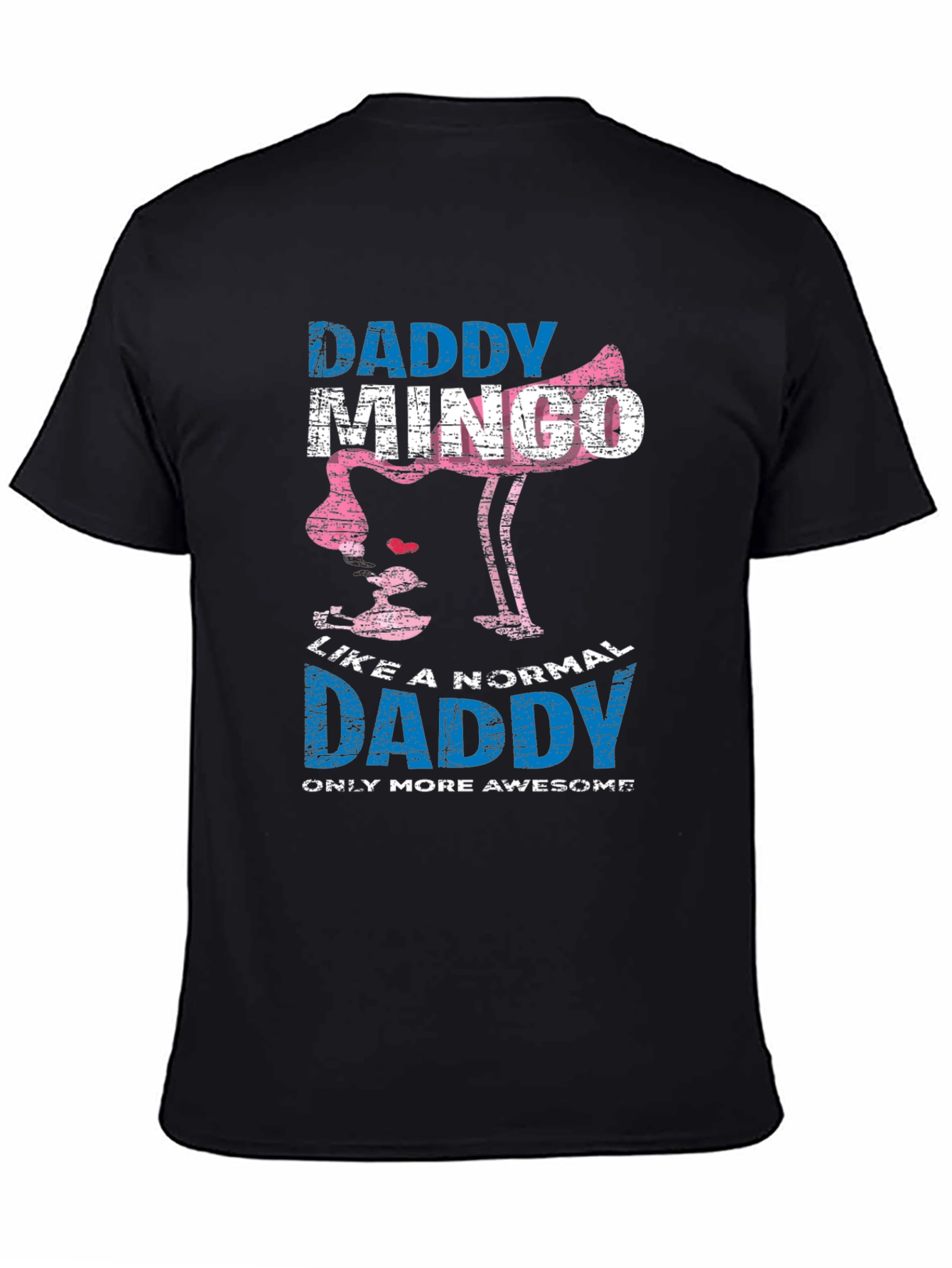 Daddy Mingo T-Shirt - Awesome Flamingo Dad Tee