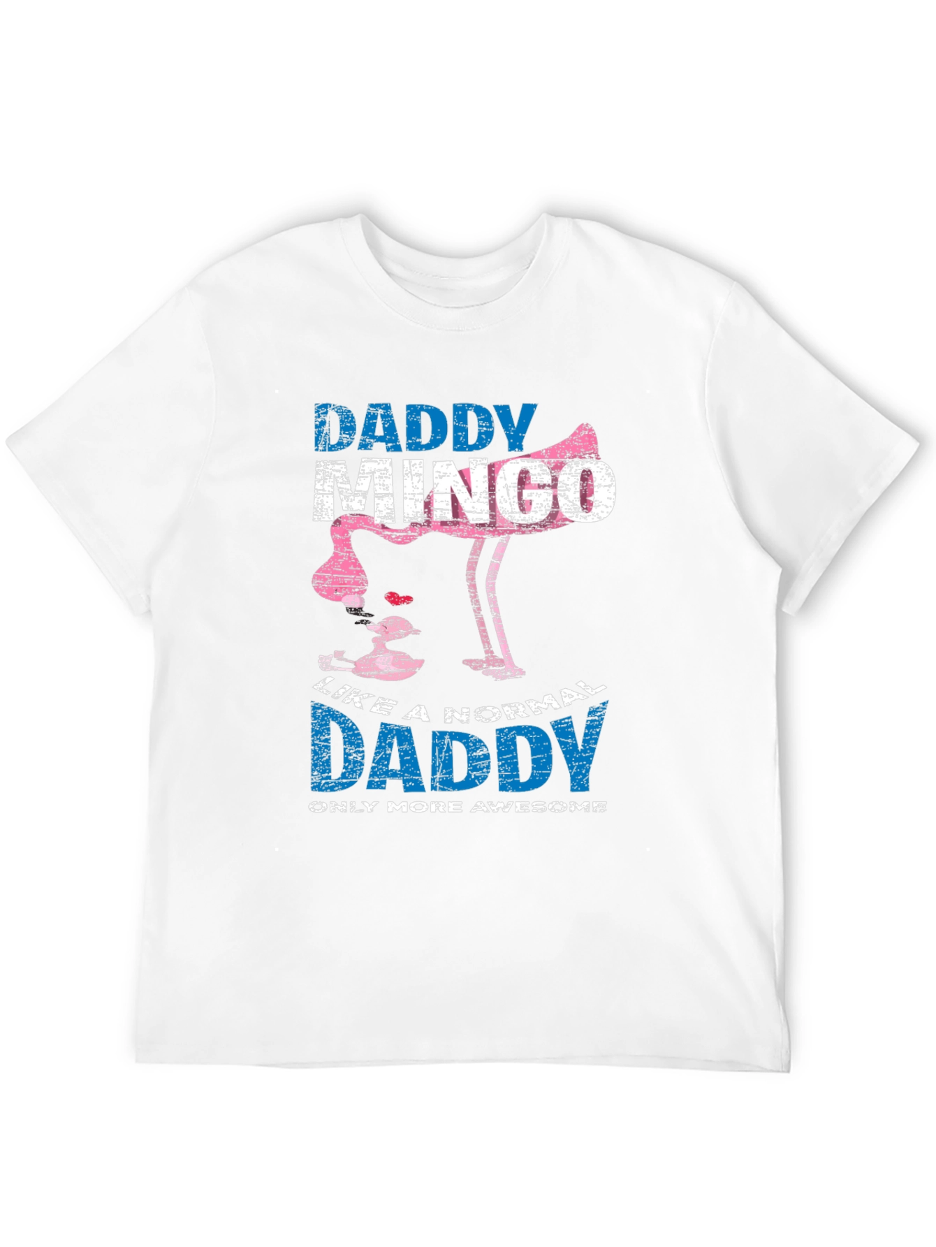 Daddy Mingo T-Shirt - Awesome Flamingo Dad Tee