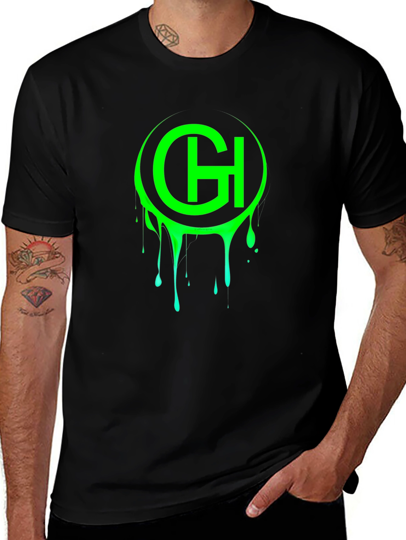 Green Slime Logo Graphic T-Shirt