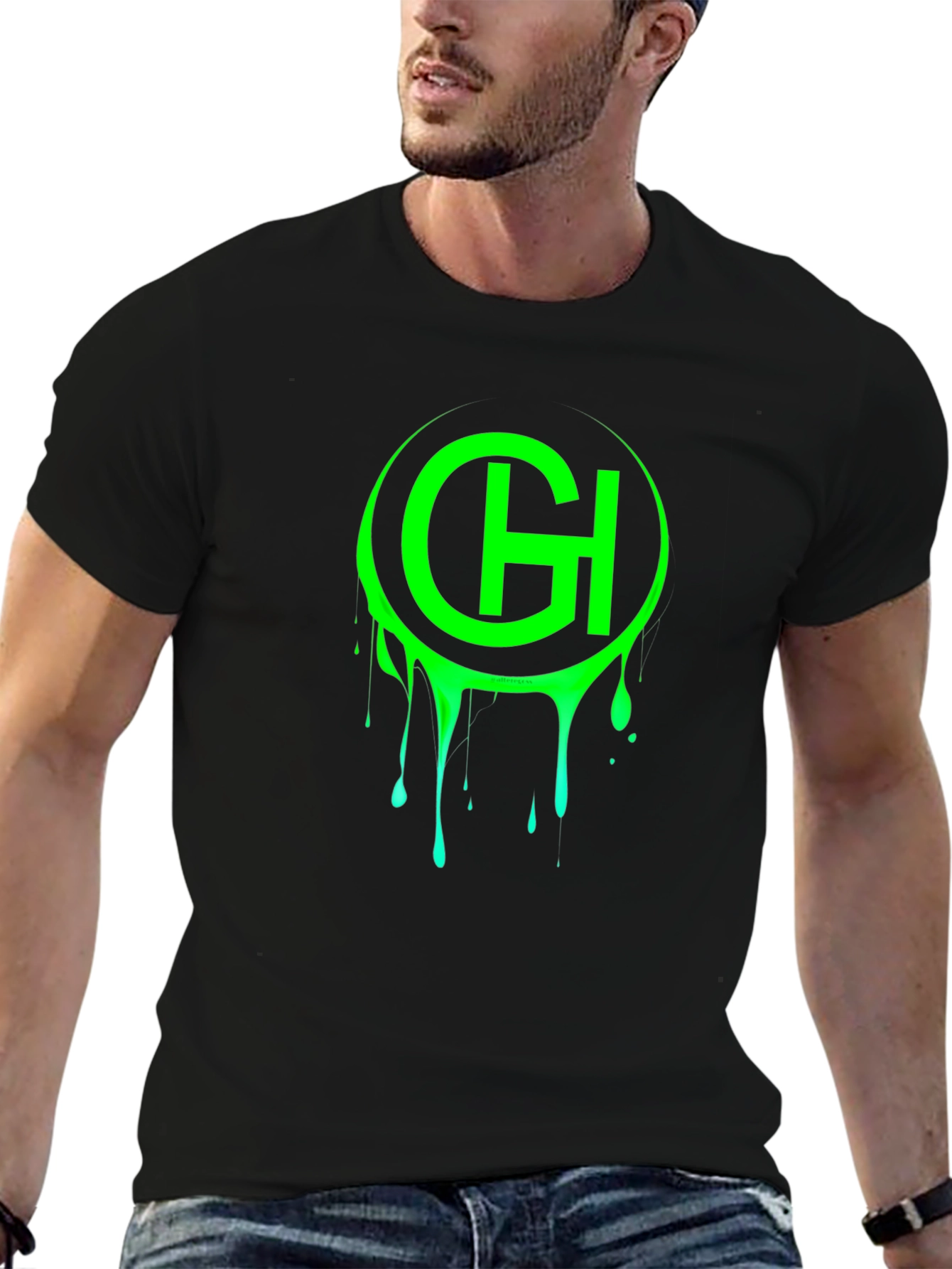Green Slime Logo Graphic T-Shirt