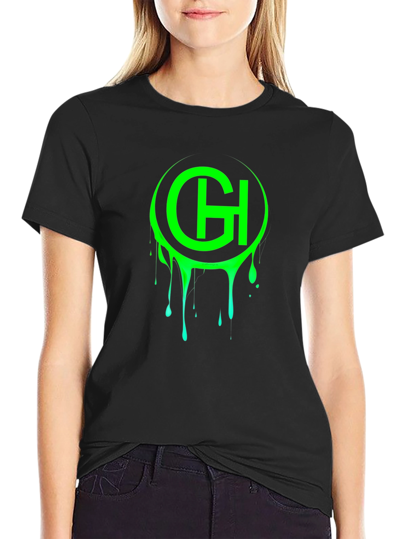Green Slime Logo Graphic T-Shirt