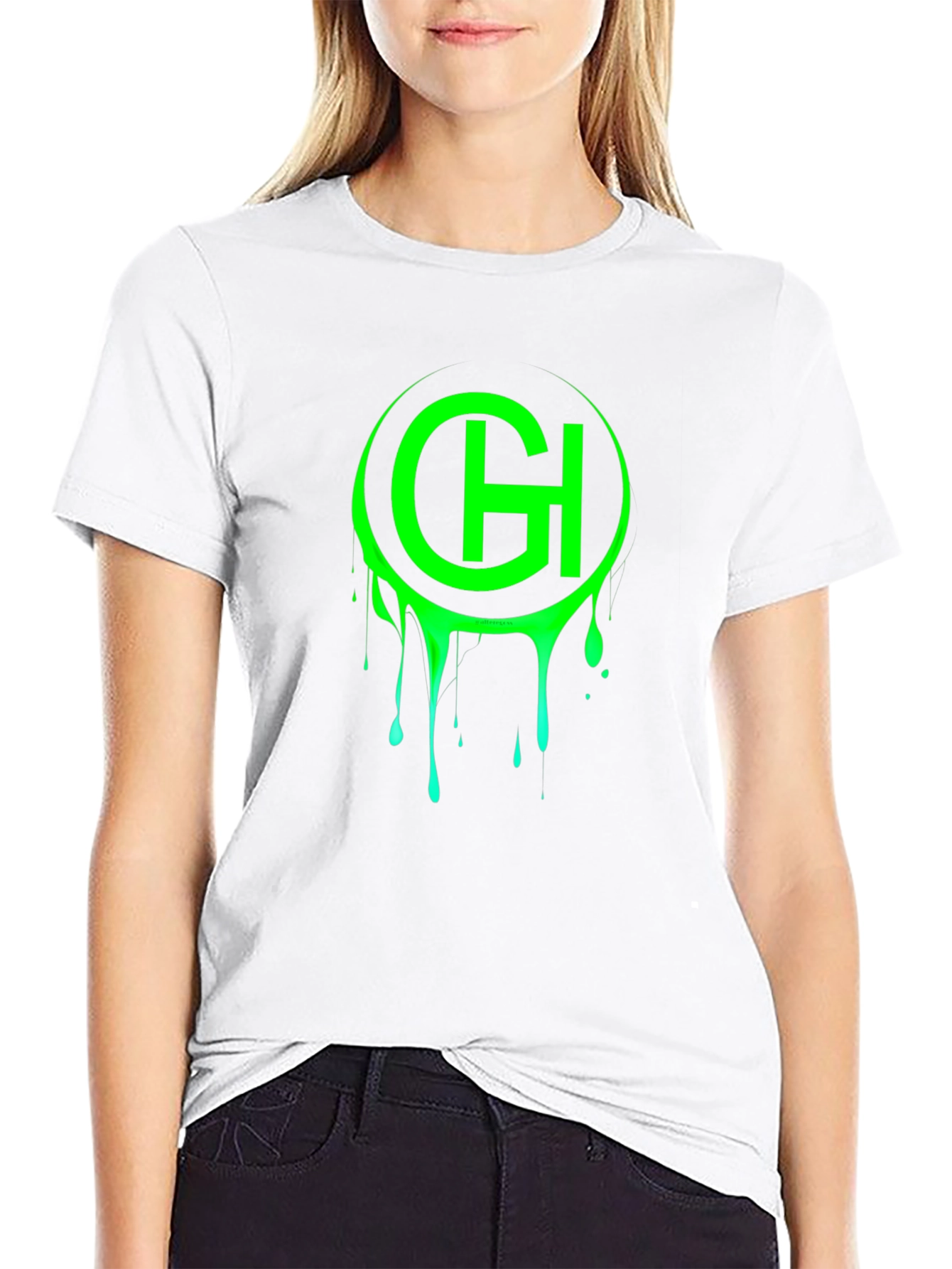 Green Slime Logo Graphic T-Shirt