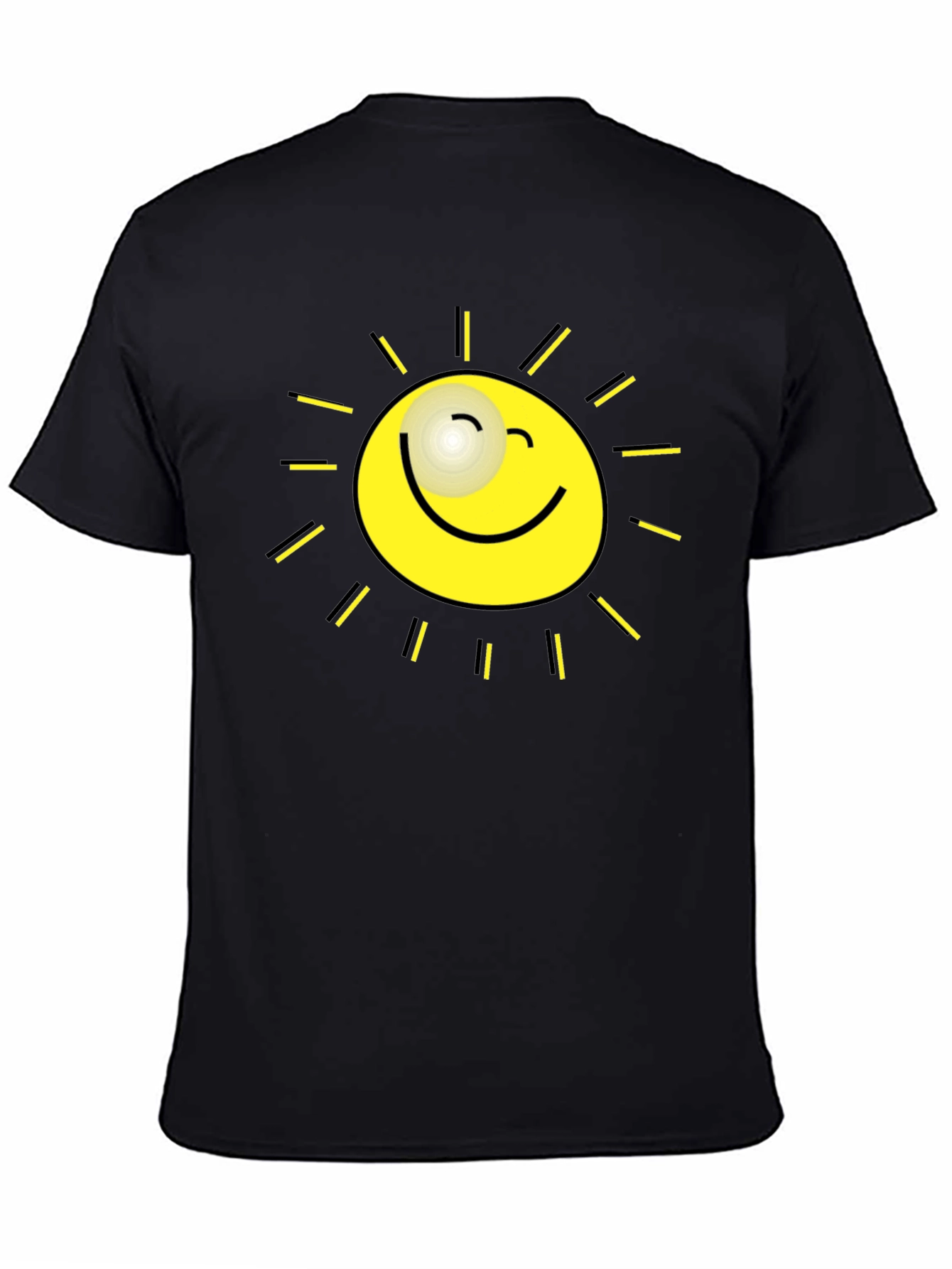 Sunshine Graphic Tee - Black Cotton T-Shirt