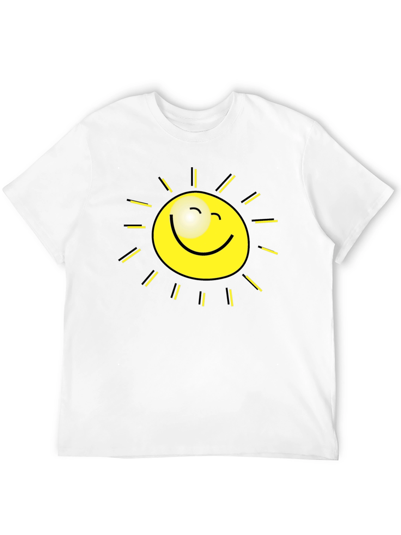 Sunshine Graphic Tee - Black Cotton T-Shirt