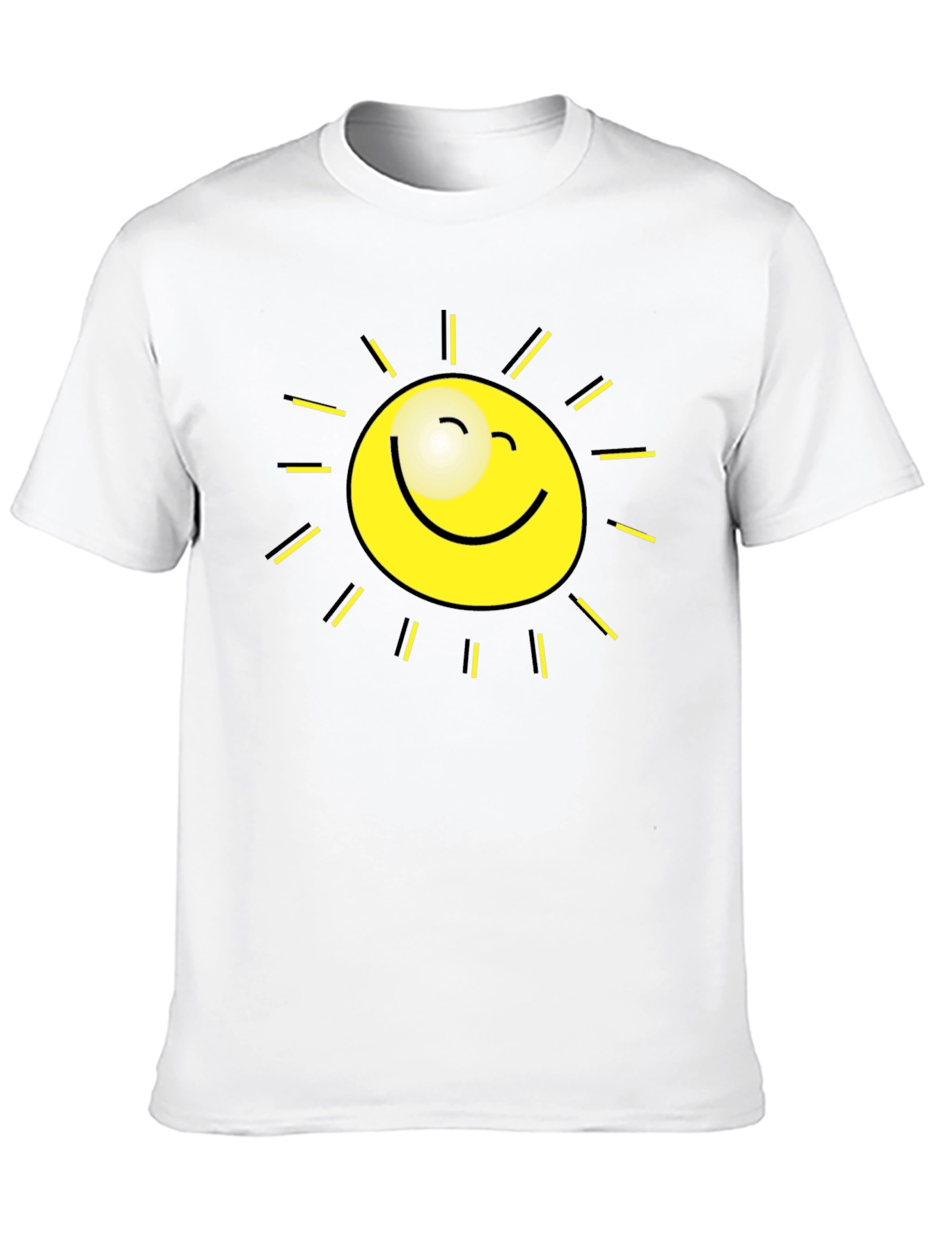 Sunshine Graphic Tee - Black Cotton T-Shirt