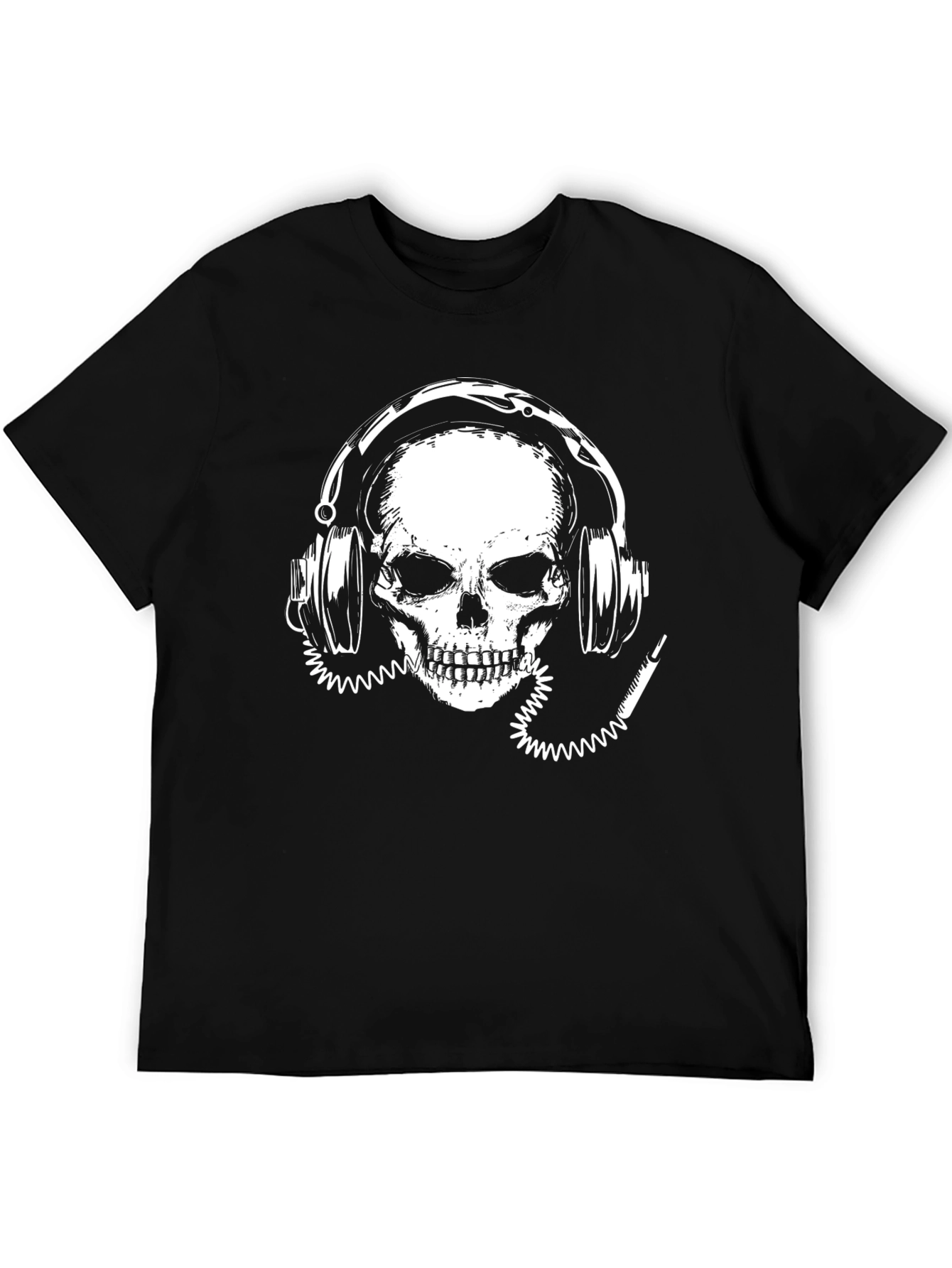 Skull with Headphones Graphic Tee - Rock On!