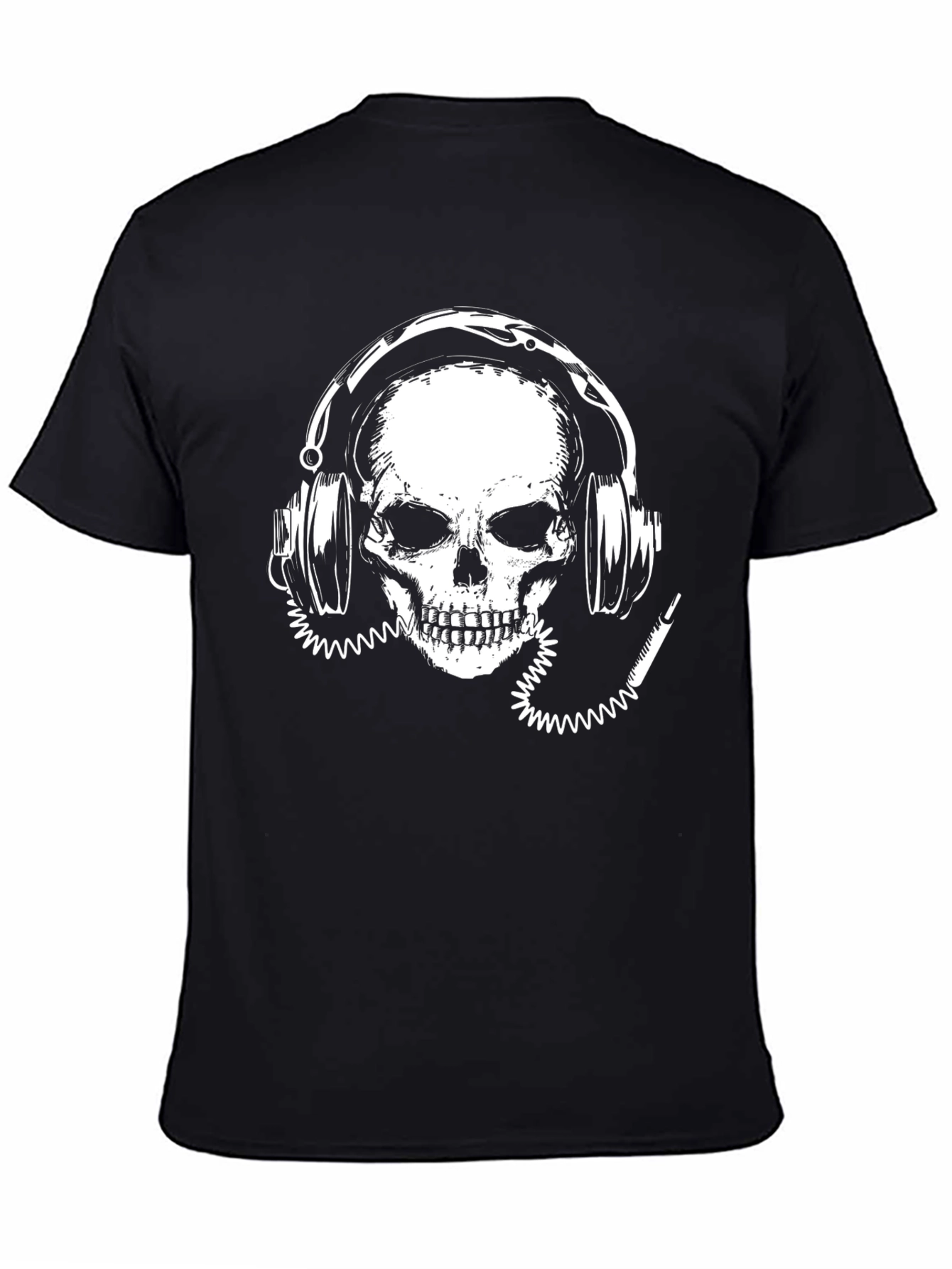 Skull with Headphones Graphic Tee - Rock On!