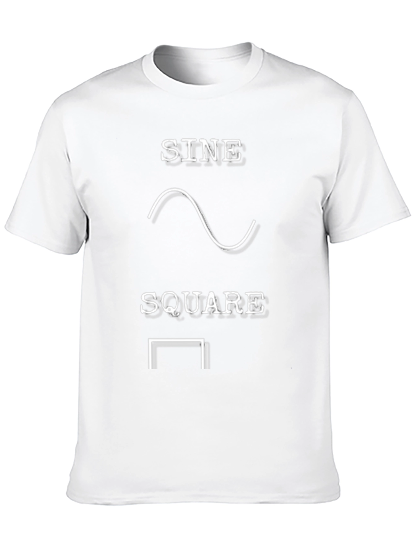 Sine Square Waveform Graphic Tee - Black
