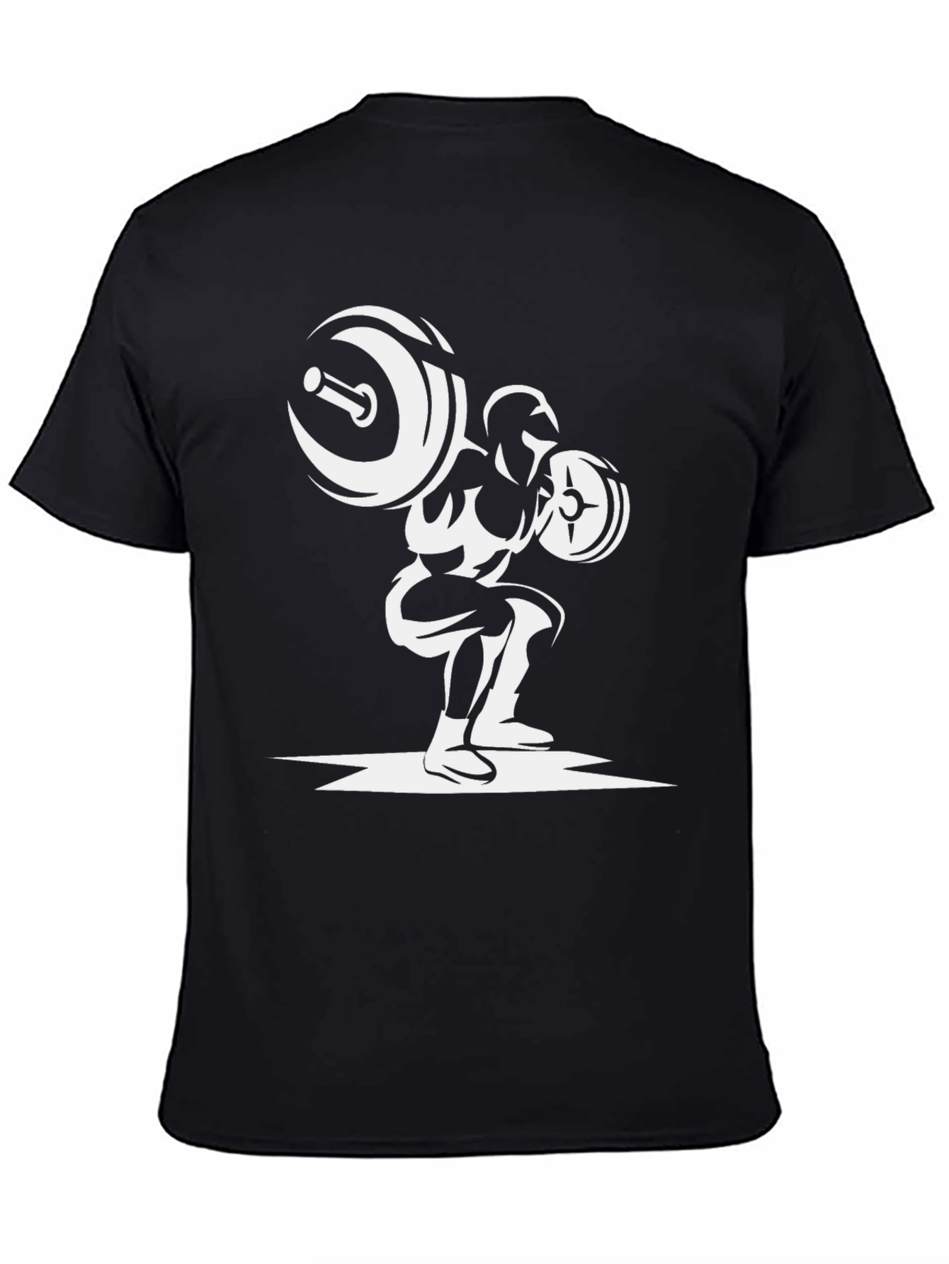 Weightlifting Squat Black Graphic Tee