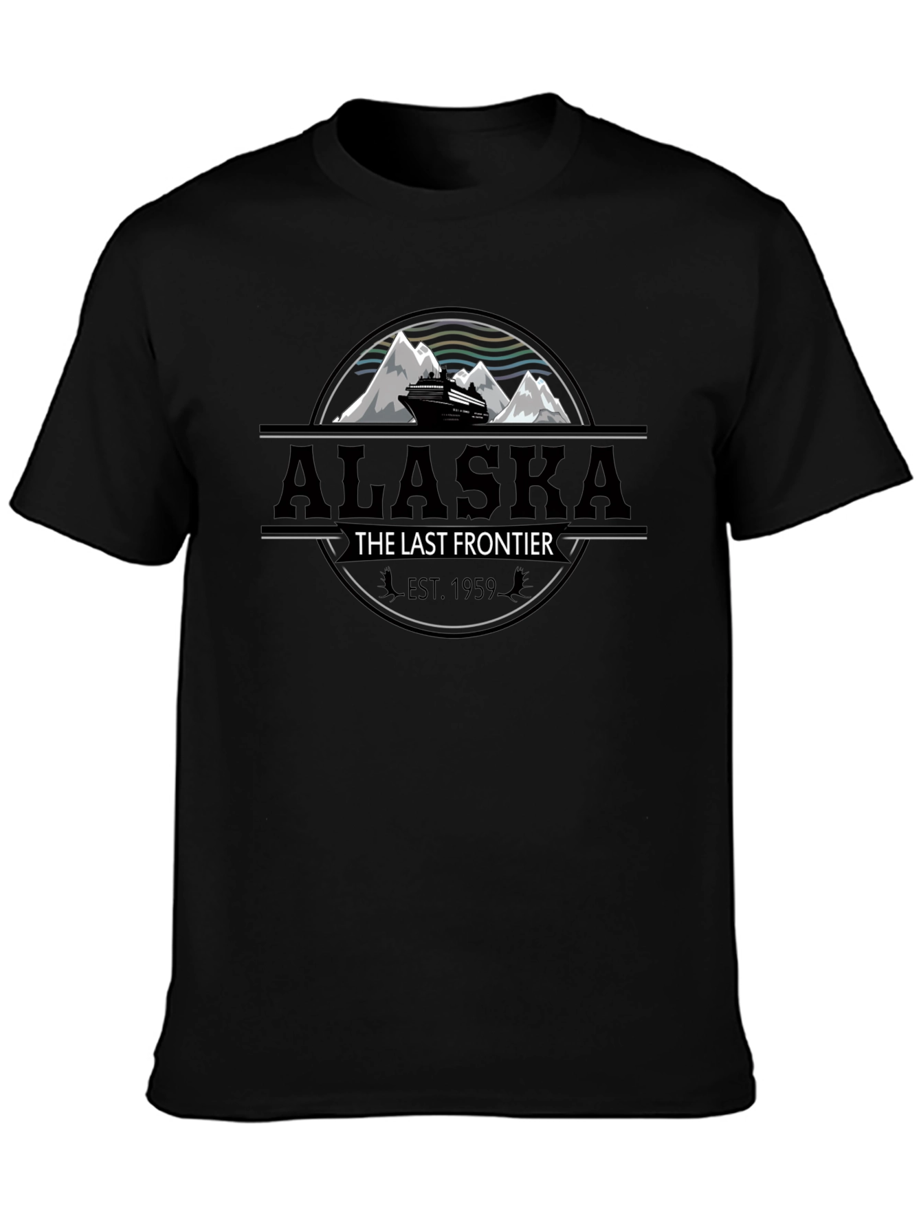 Alaska The Last Frontier Black T-Shirt