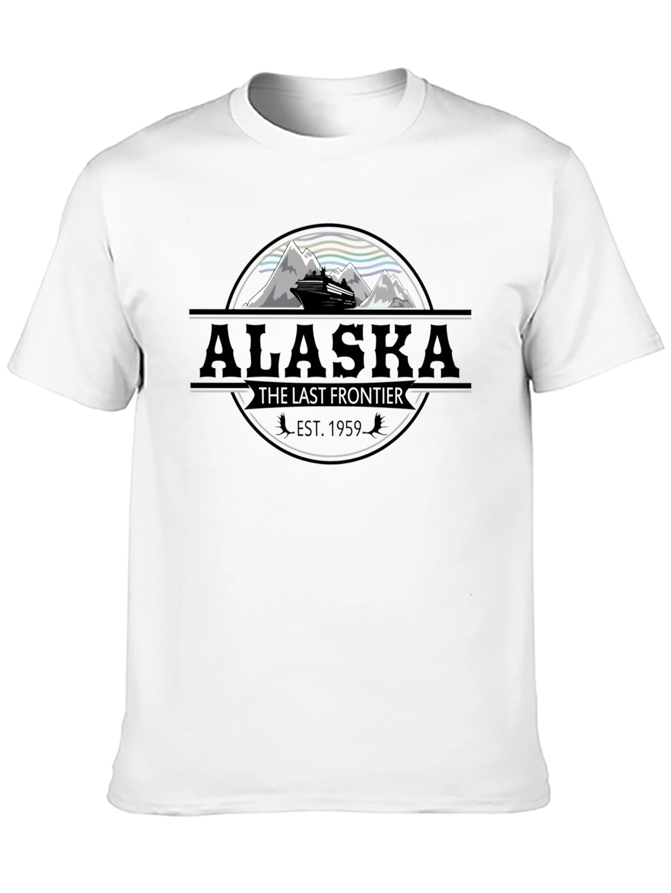 Alaska The Last Frontier Black T-Shirt