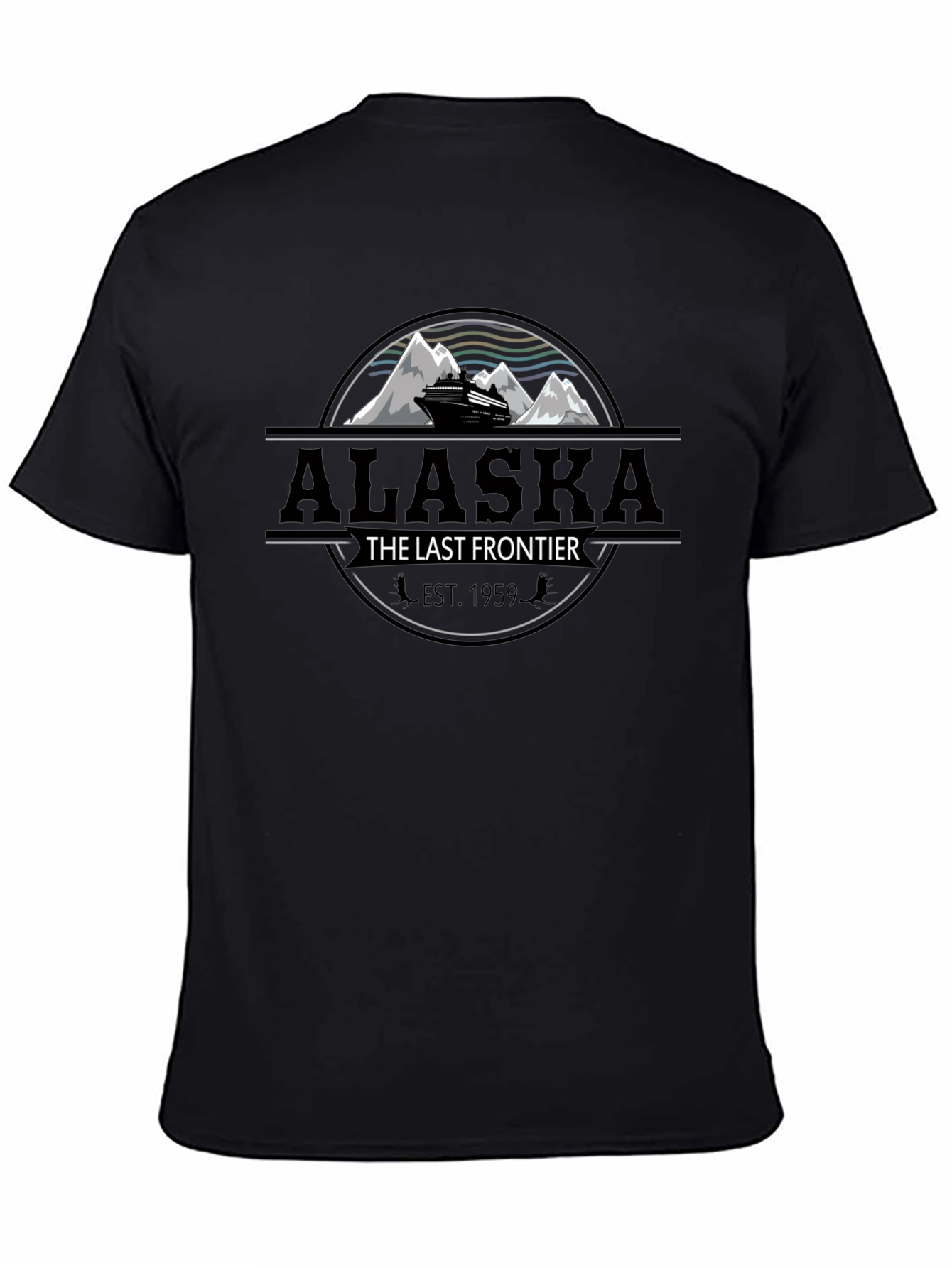 Alaska The Last Frontier Black T-Shirt