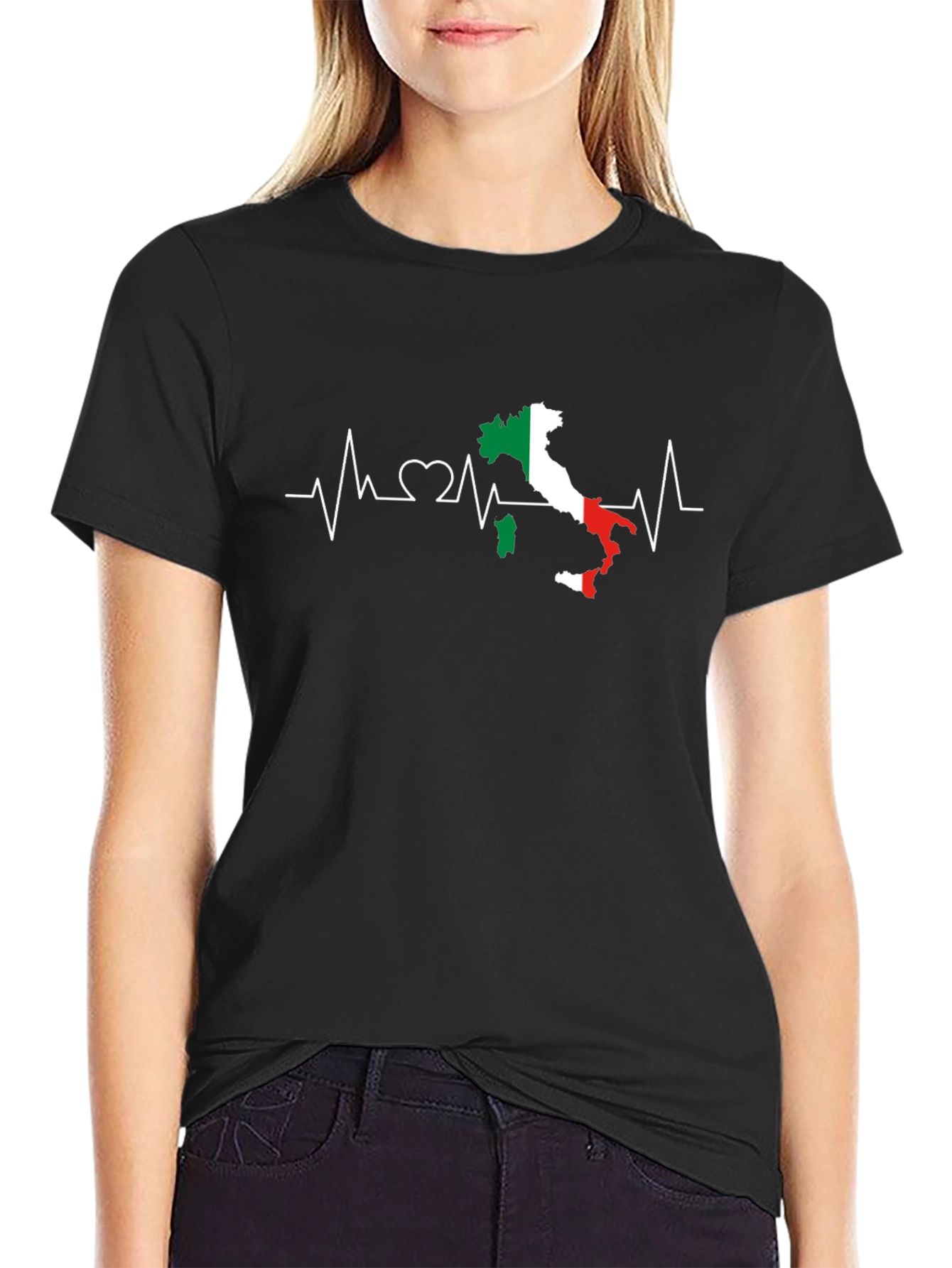 Italy Heartbeat T-Shirt - Italian Pride Tee