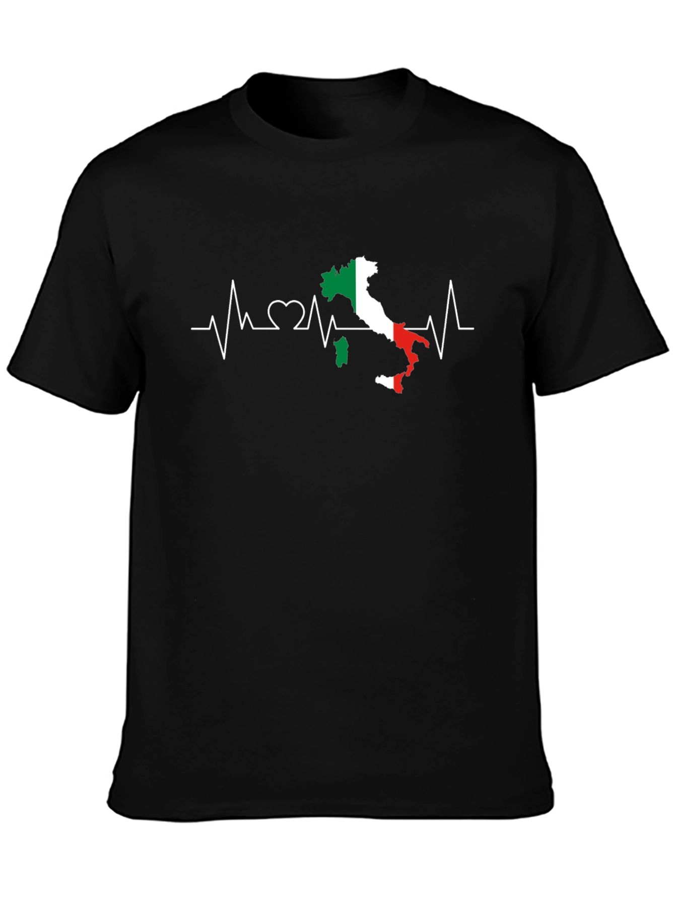 Italy Heartbeat T-Shirt - Italian Pride Tee