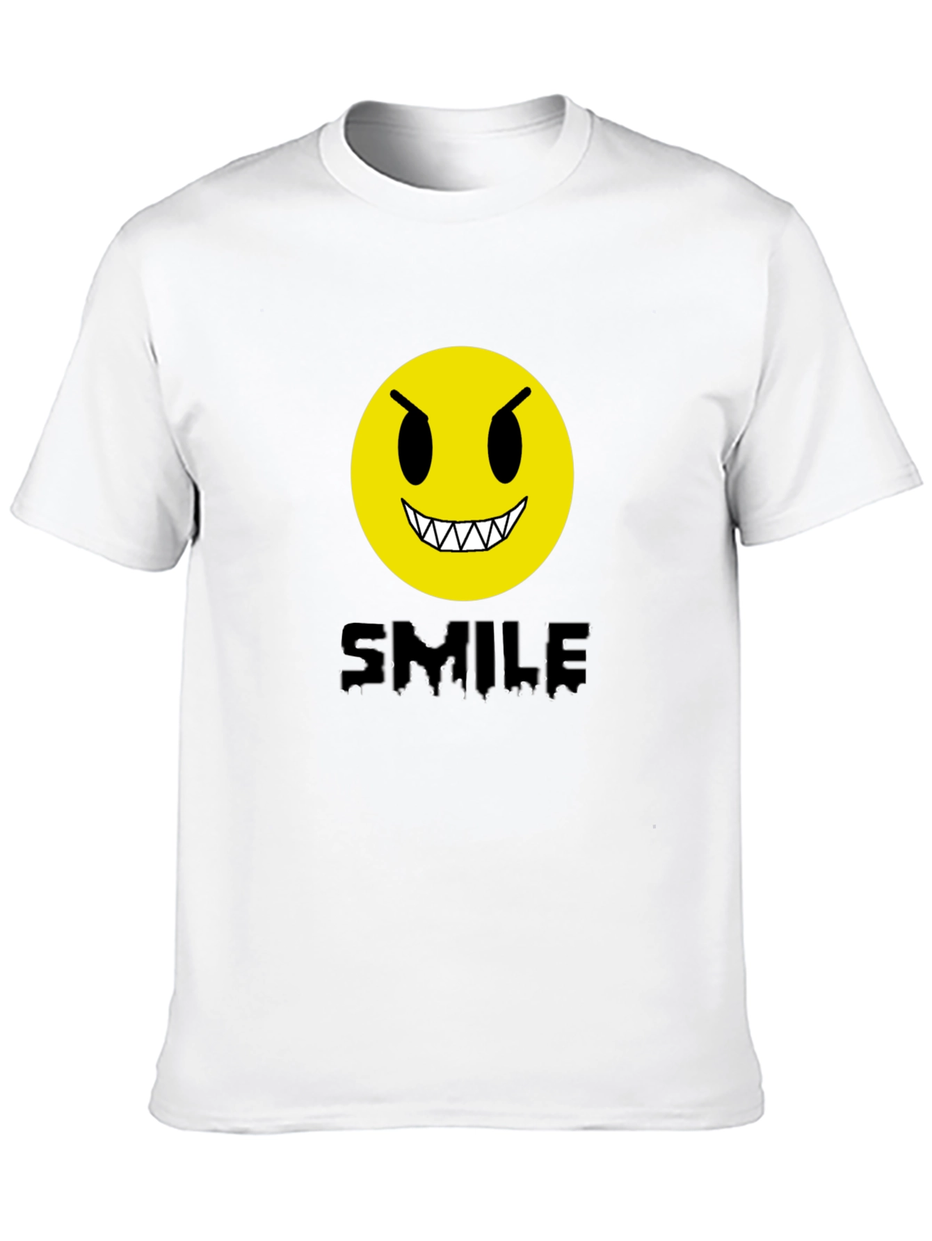 Evil Emoji Graphic Tee - Black Cotton T-Shirt