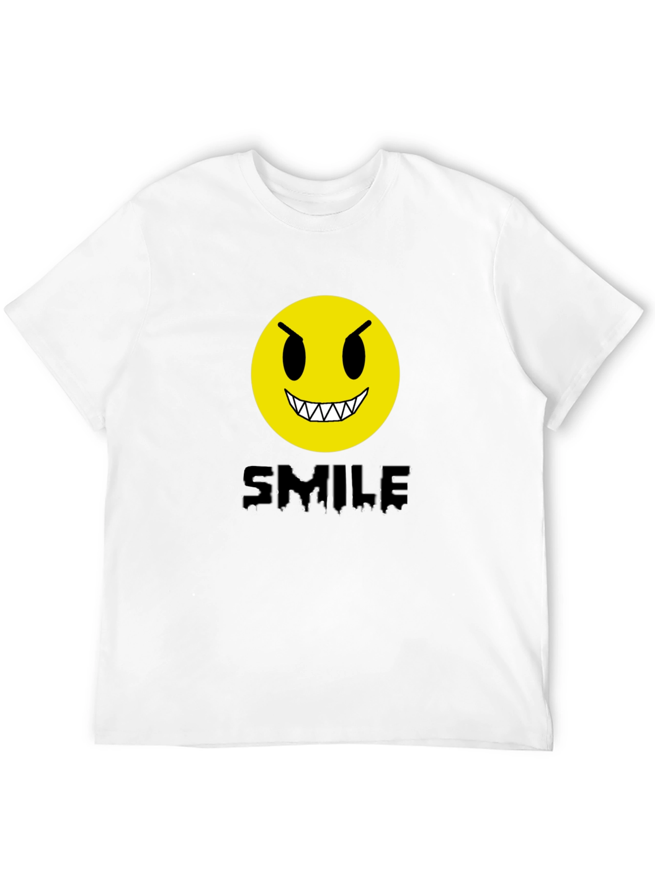 Evil Emoji Graphic Tee - Black Cotton T-Shirt